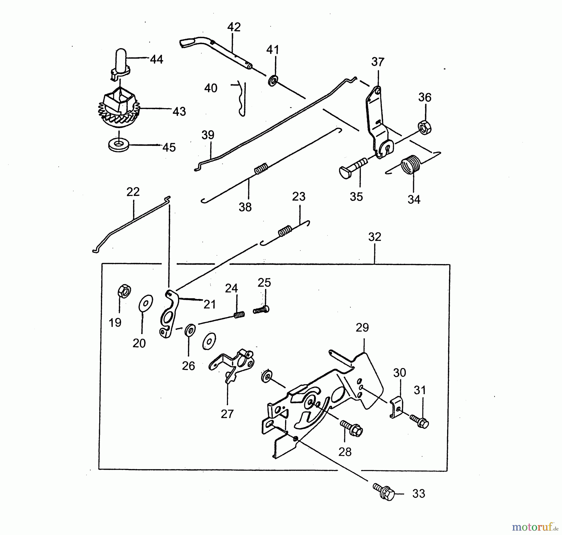 Wolf-Garten Benzinmotoren Kawasaki FC 150 V 2090065 (2003) Regler