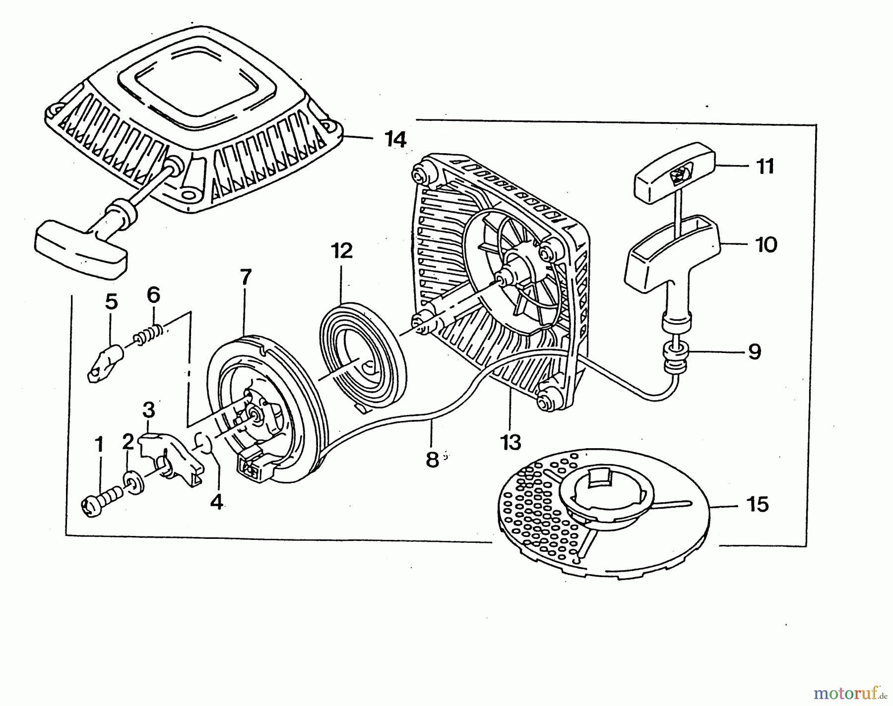Wolf-Garten Benzinmotoren Kawasaki FC 150 V 2090065 (2003) Reversierstarter