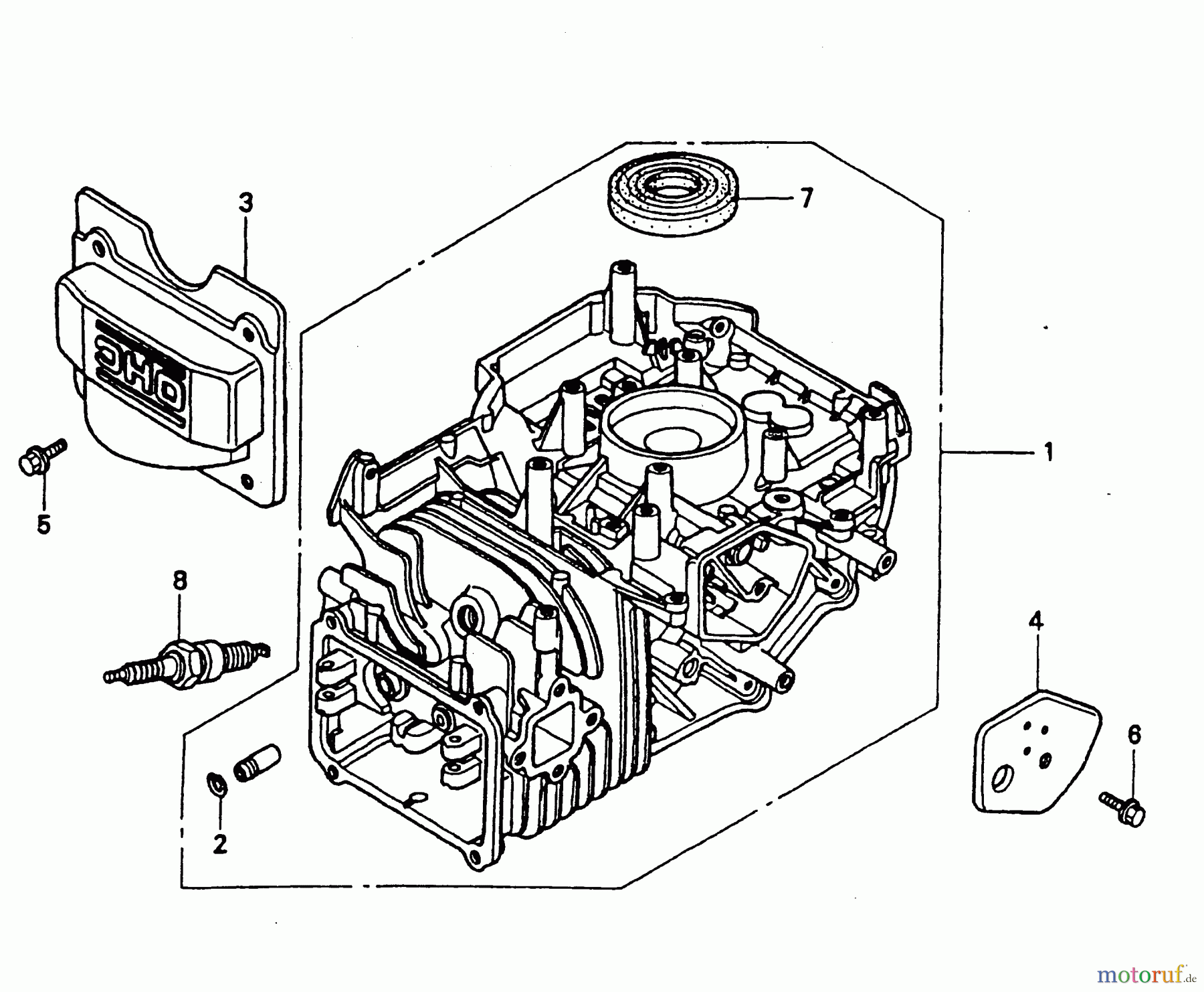 Wolf-Garten Benzinmotoren Honda GCV 160 2098000-160 (2004) Zylinder