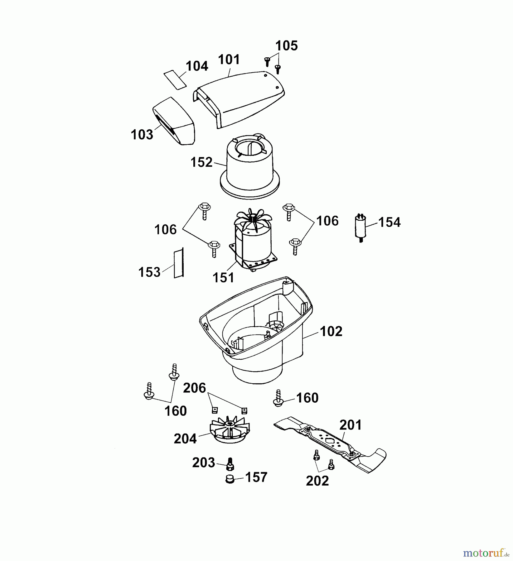  Wolf-Garten Elektromäher Premio 40 E 4028003 Serie D, E  (2004) Abdeckhaube Motor, Messer, Motor