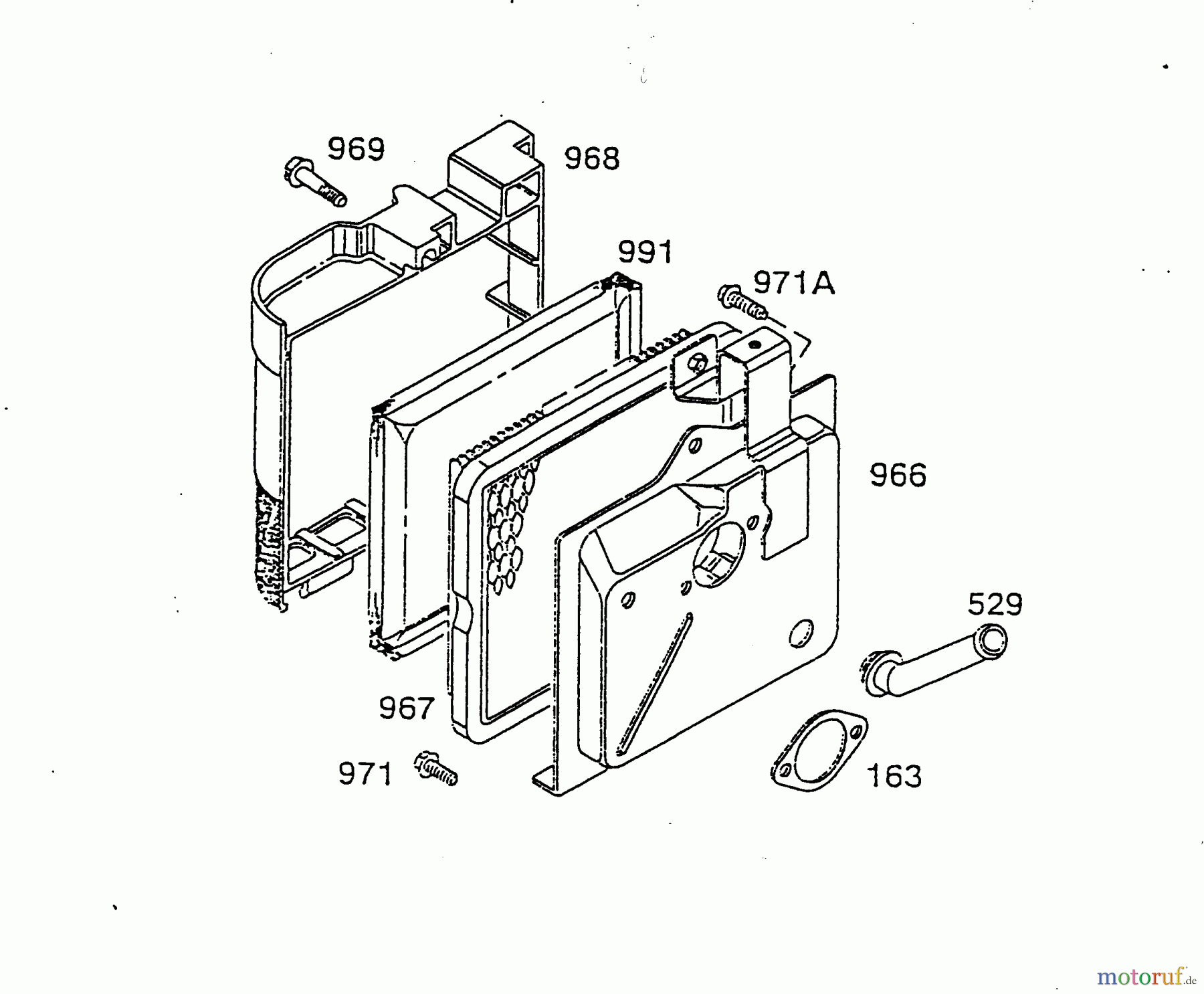 Wolf-Garten Benzinmotoren Briggs&Stratton Quantum XE,XTE 35/40-50/55 XEXTE_35-55 (1996) Luftfilter XE 50/55
