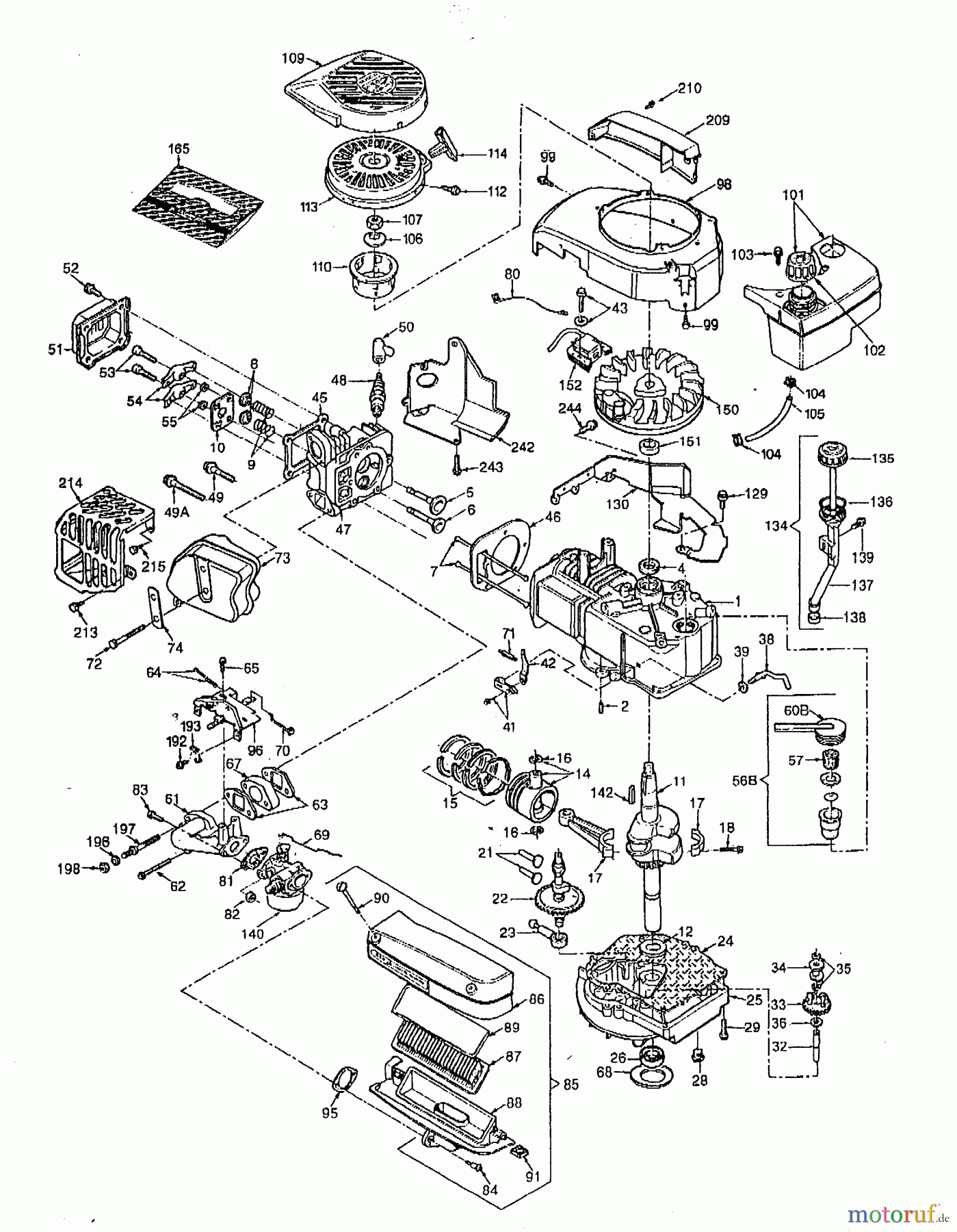 Wolf-Garten Benzinmotoren Tecumseh Futura 65 ES 2034005 (2001) Motor