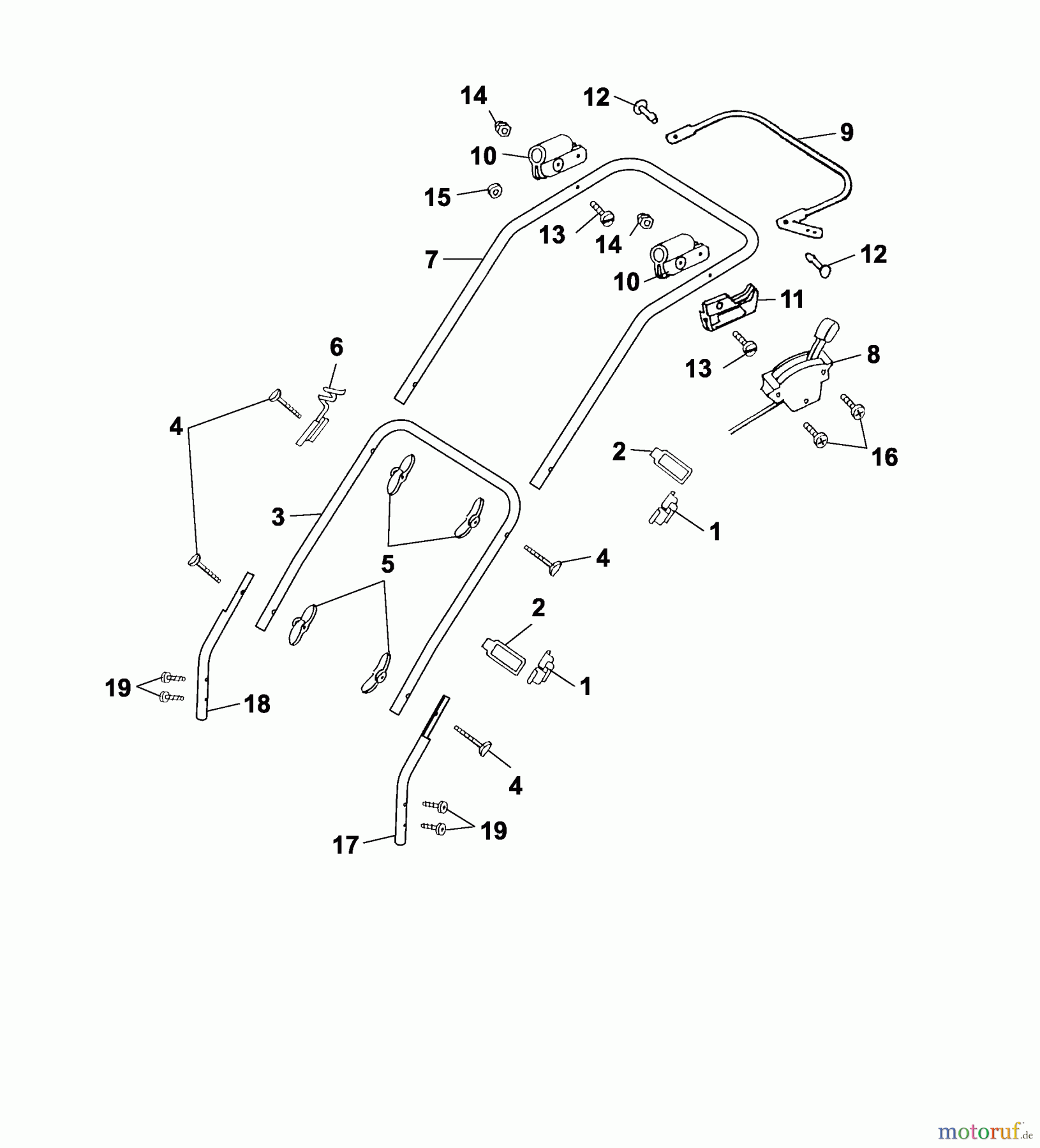 Wolf-Garten Motormäher Esprit 46 B 4601000 Serie E (2005) Holm