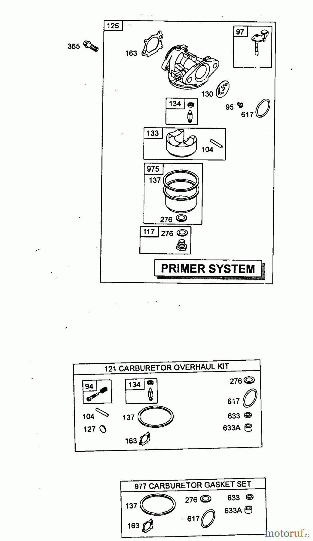  Wolf-Garten Benzinmotoren Briggs&Stratton Quantum XLS 50 Modular 2069098  (2006) Vergaser (Primer System)
