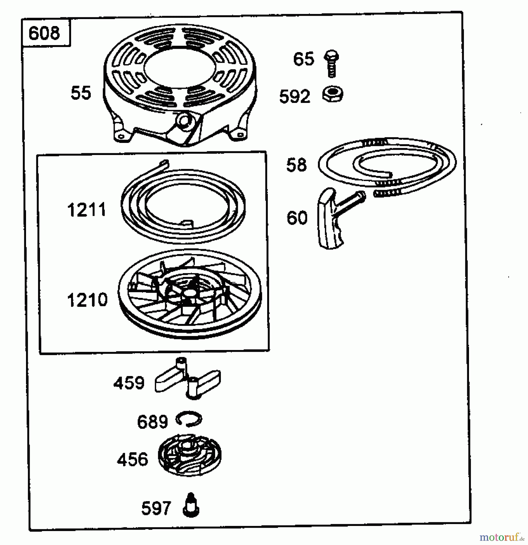  Wolf-Garten Benzinmotoren Briggs&Stratton Quantum XLS 50 Modular 2069098  (2006) Reversierstarter