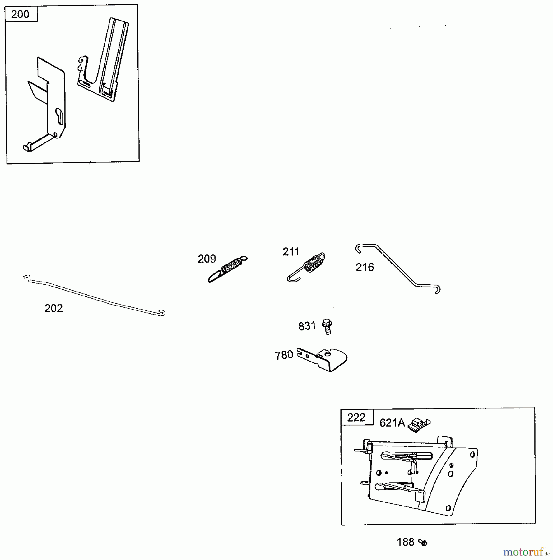 Wolf-Garten Benzinmotoren Briggs&Stratton Classic 3,5 HP 475 2089000  (2008) Regelung