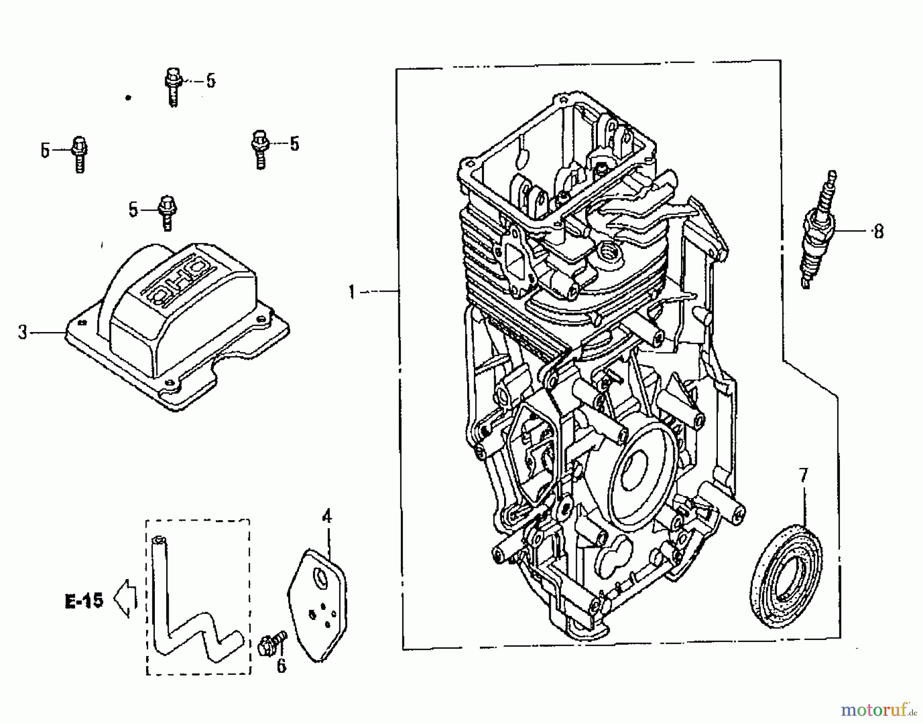 Wolf-Garten Benzinmotoren Honda GC 135 E 2092000 (2008) Zylinder