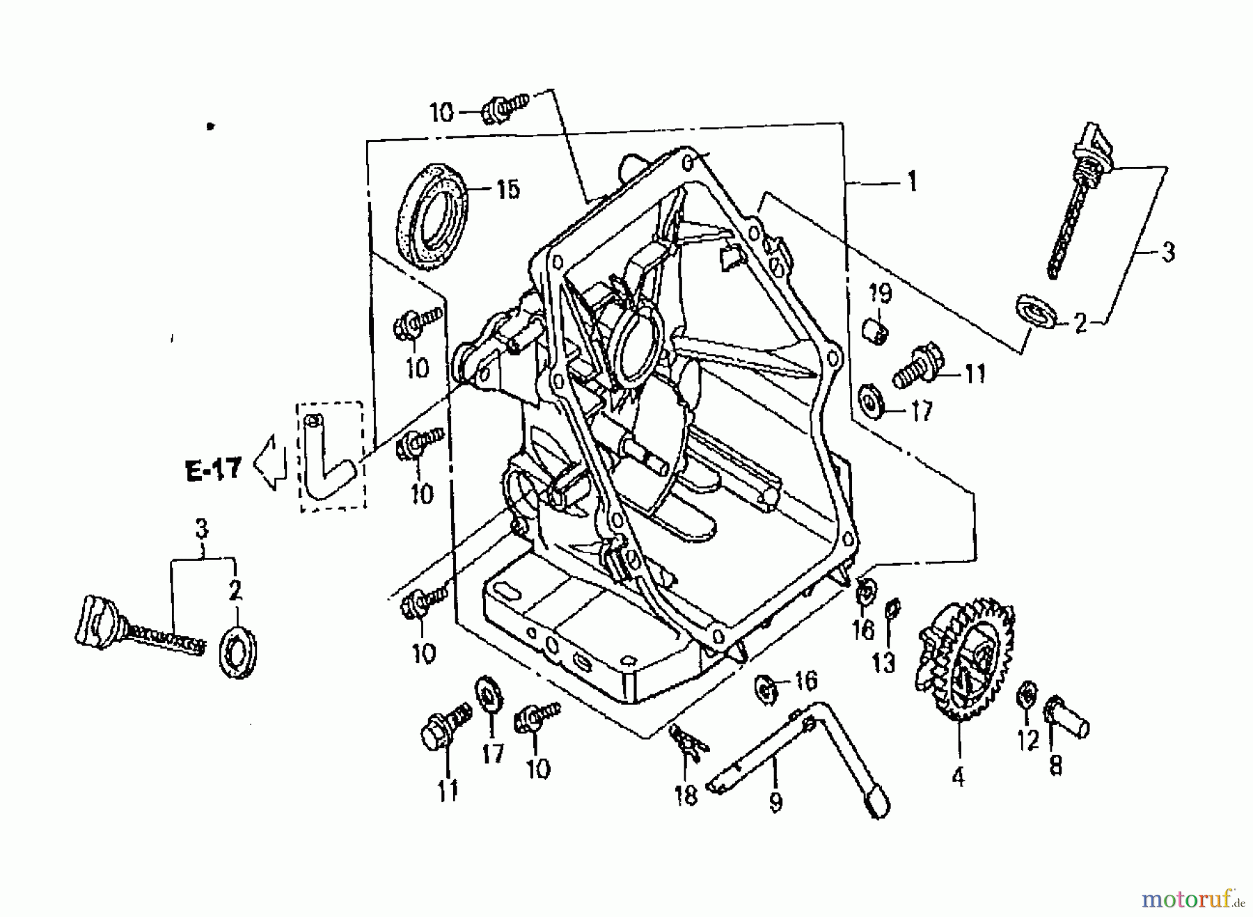  Wolf-Garten Benzinmotoren Honda GC 135 E 2092000  (2008) Ölwanne, Regler