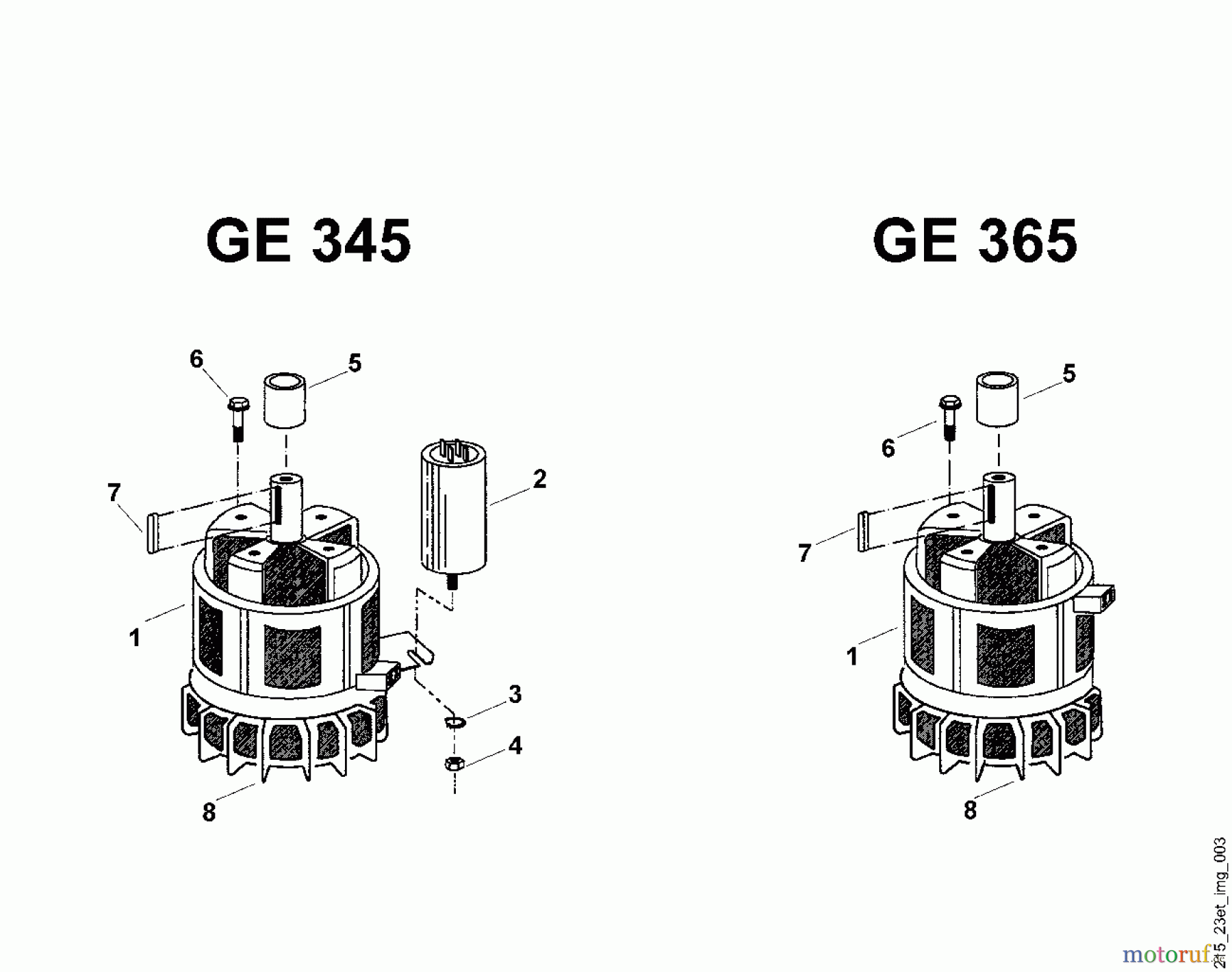 Viking Häcksler Elektro GE 345, 365 C - Elektromotor