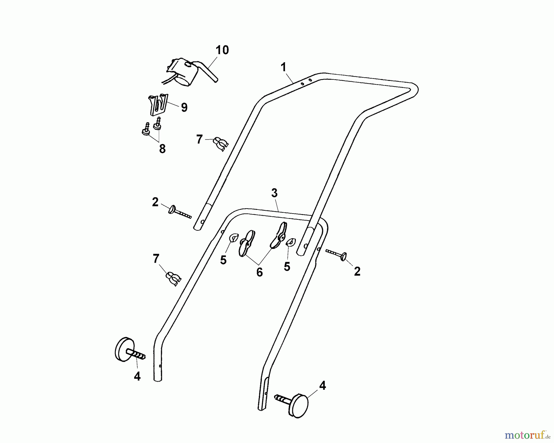 Wolf-Garten Elektromäher 2.32 EP 4912080 Serie C-F  (2002) Holm