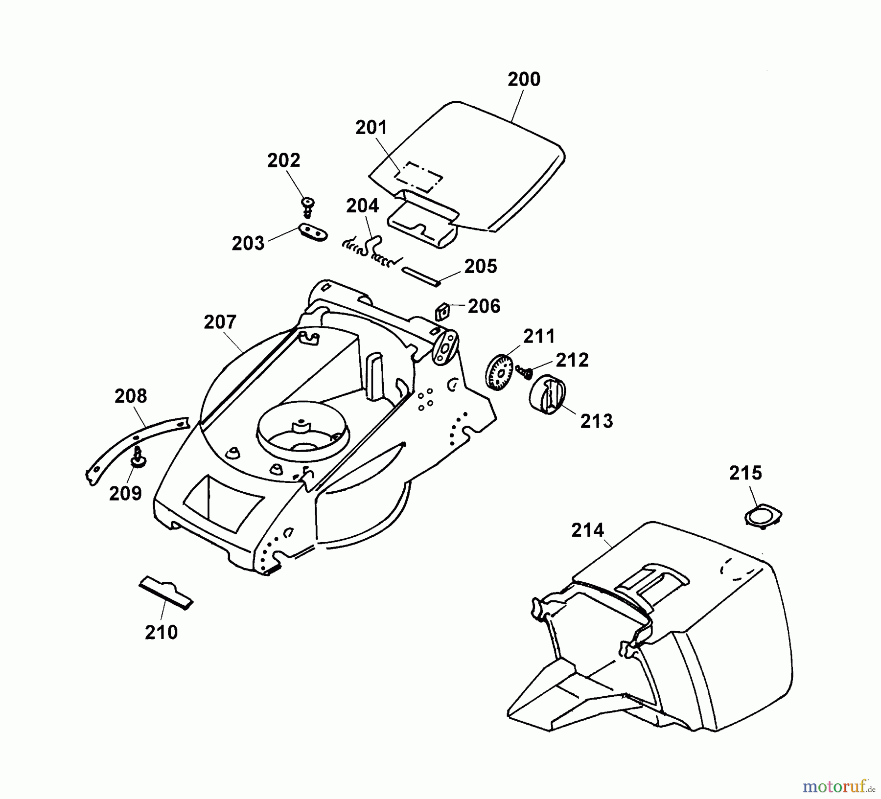  Wolf-Garten Elektromäher 2.36 EK 4906684 Serie A  (2003) Mähwerksgehäuse