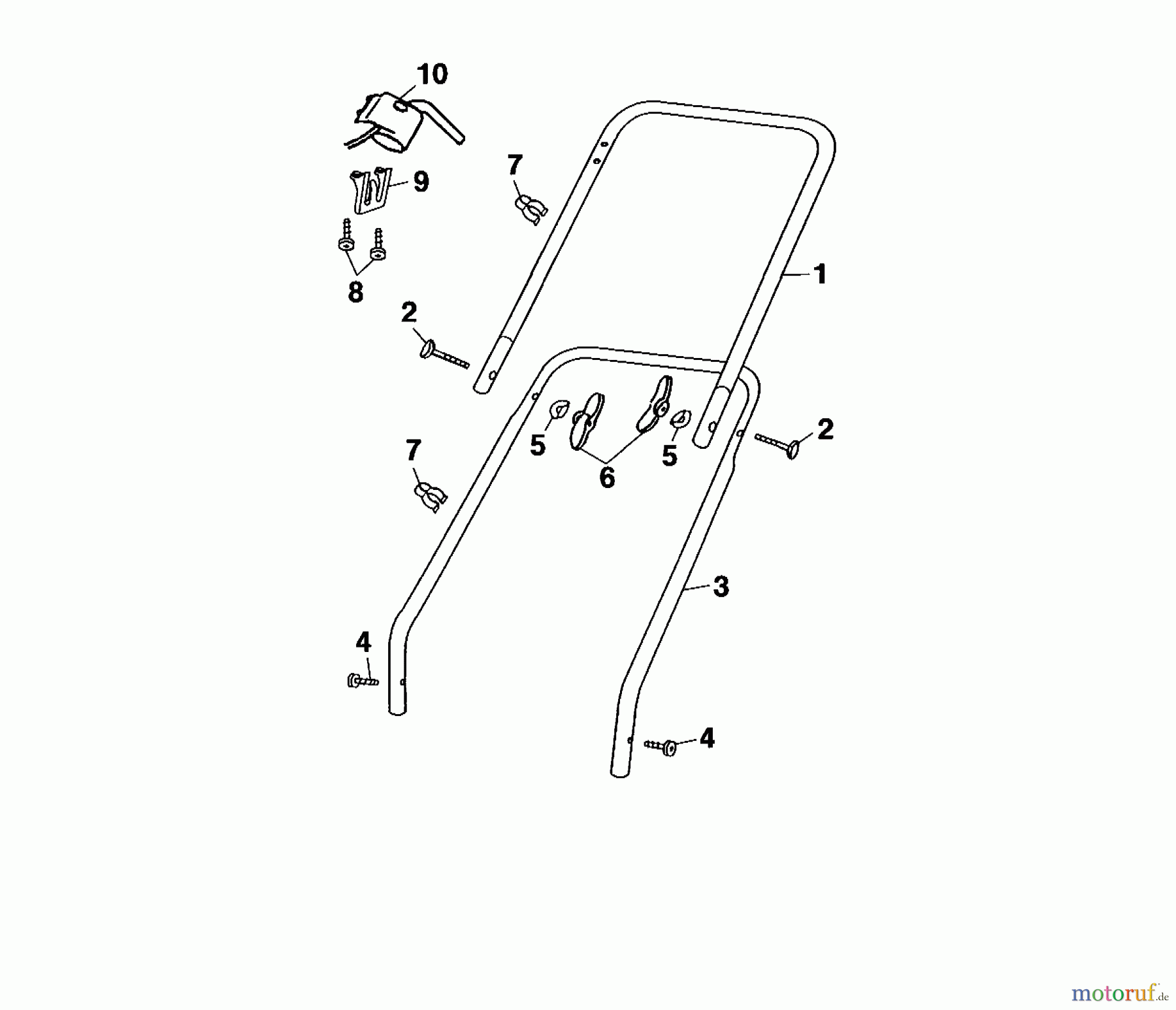 Wolf-Garten Elektromäher 2.38 E 4961080 Serie A (2002) Holm