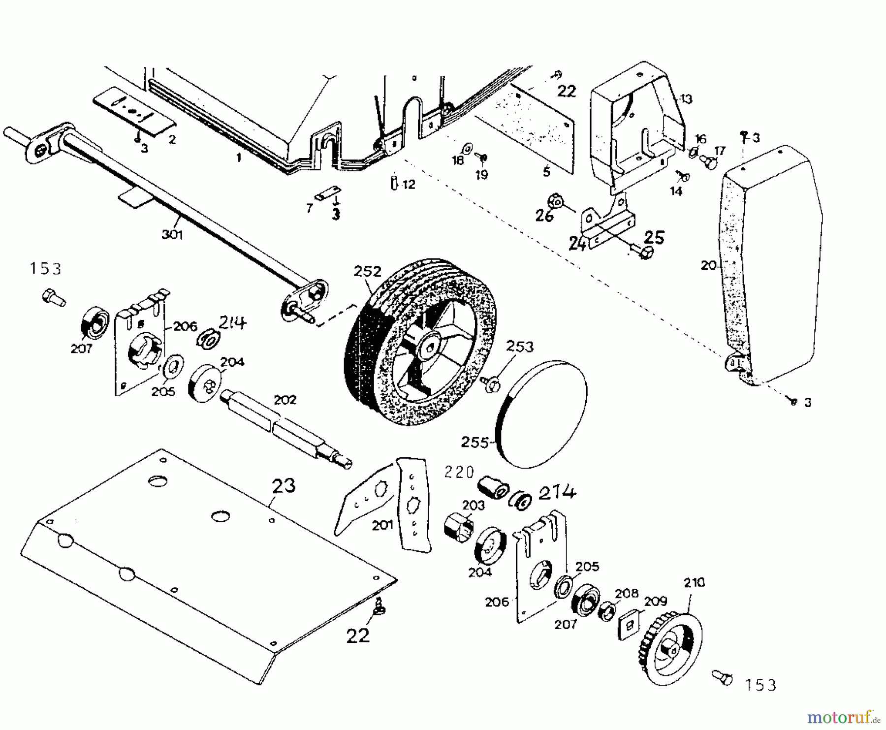 Wolf-Garten Motorvertikutierer UV 32 B 3586080 Serie B (2000) Messerwalze, Räder