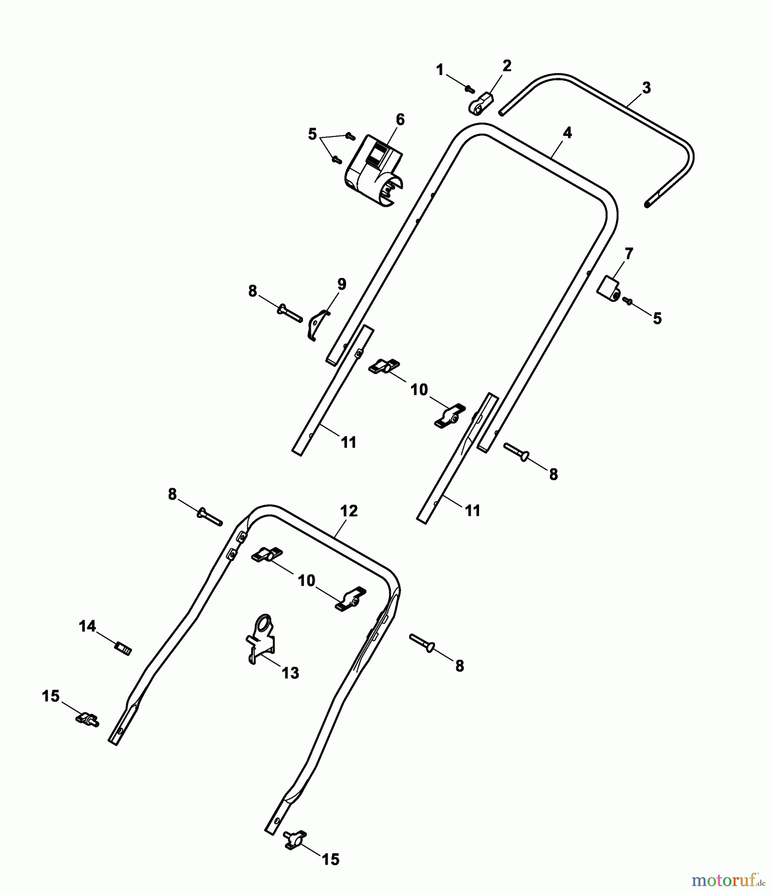 Wolf-Garten Elektrovertikutierer UV 29 EVD 3618005 Serie A (2006) Holm