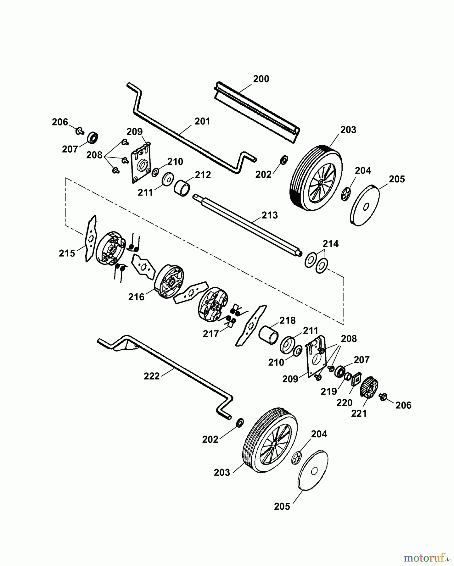 Wolf-Garten Elektrovertikutierer UV 30 EV plus 3630883 Serie A (2007) Messerwalze, Räder