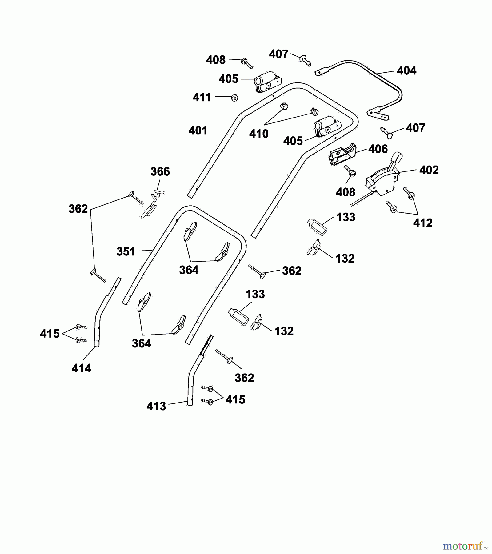  Wolf-Garten Motormäher 2.40 B 4001009 Serie A  (2005) Holm
