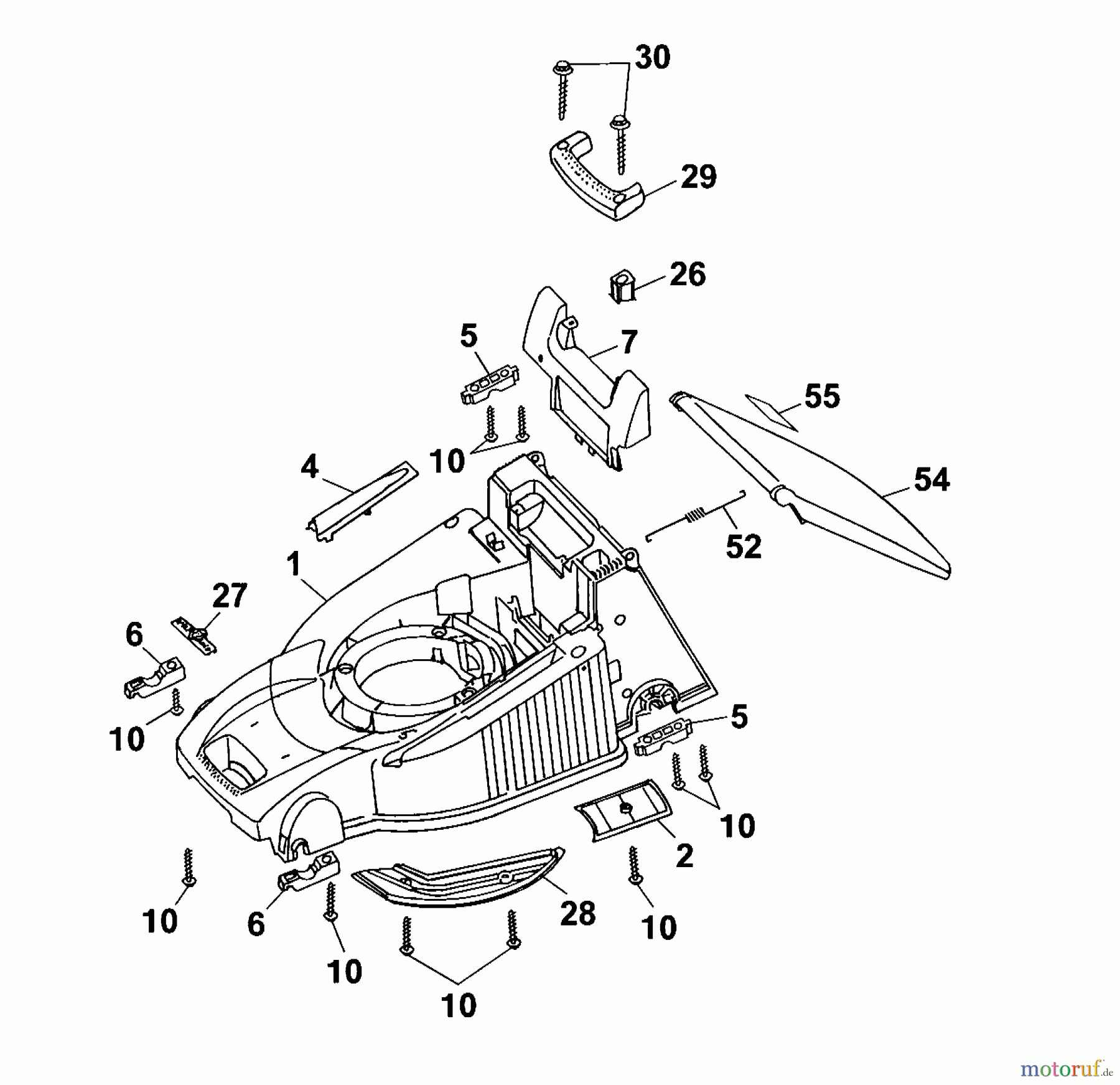  Wolf-Garten Motormäher Esprit 40 T 4003000 Serie A  (2001) Mähwerksgehäuse