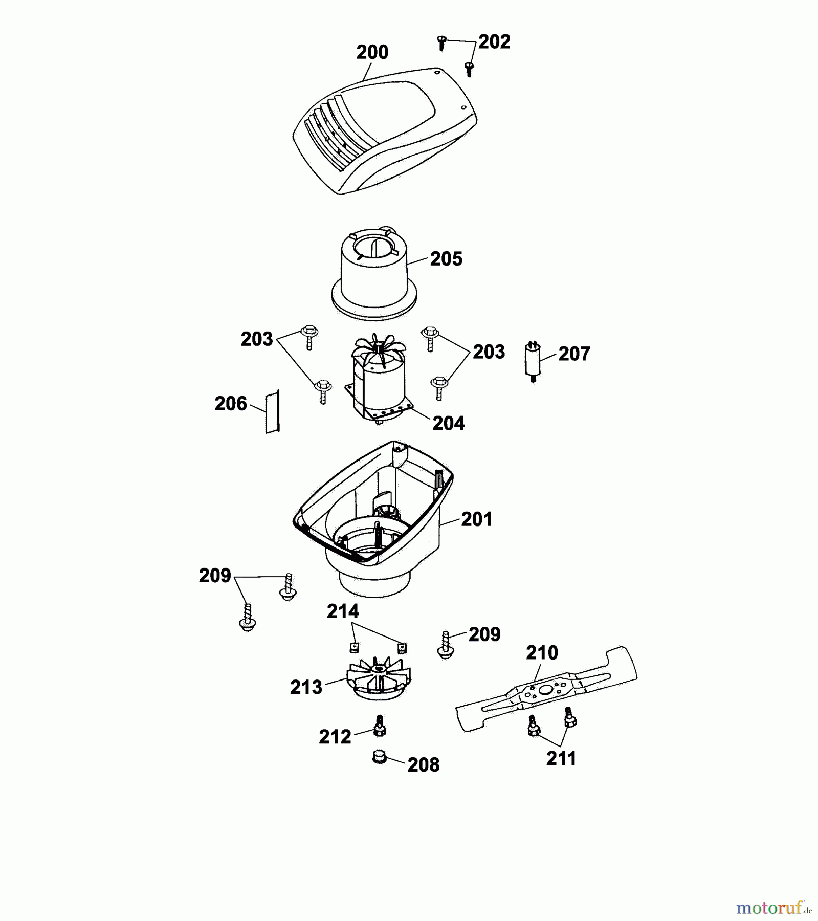 Wolf-Garten Elektromäher Esprit 40 E 4020683 Serie C, D (2005) Elektromotor, Messer