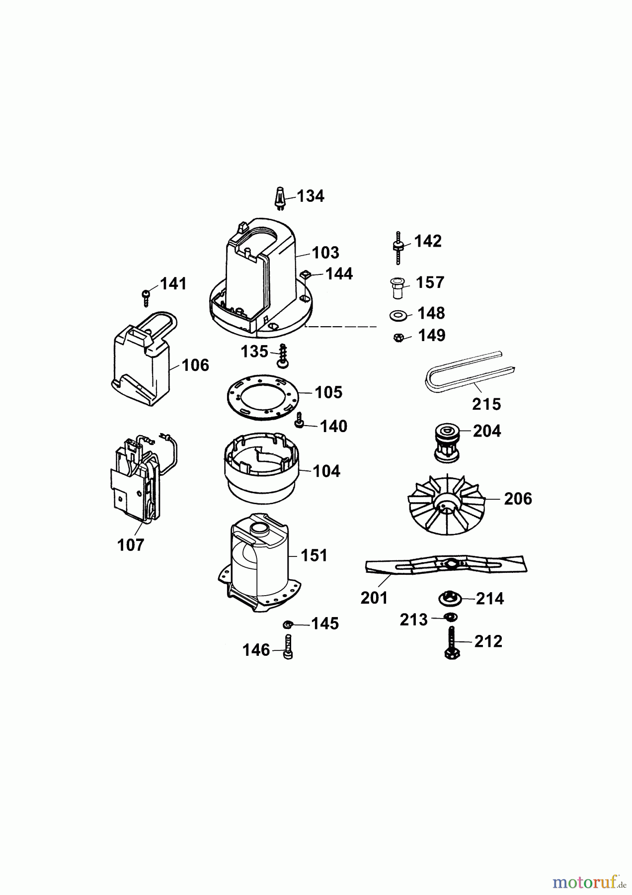 Wolf-Garten Akkumäher mit Antrieb Premio 40 ACA 4045000 Serie D  (2010) Elektromotor, Elektroteile, Messer