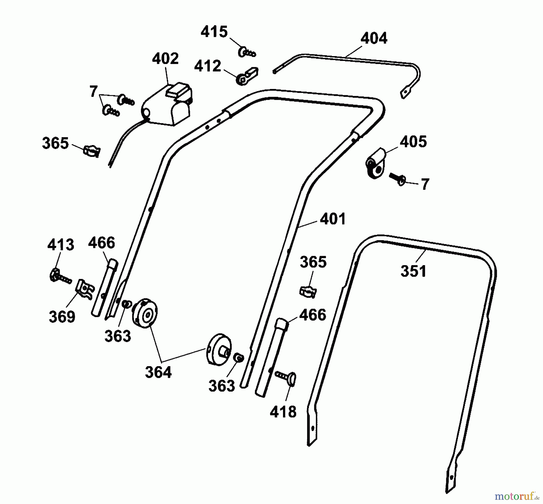  Wolf-Garten Akkumäher Concept 43 AC 4332000 Serie A  (2001) Holm