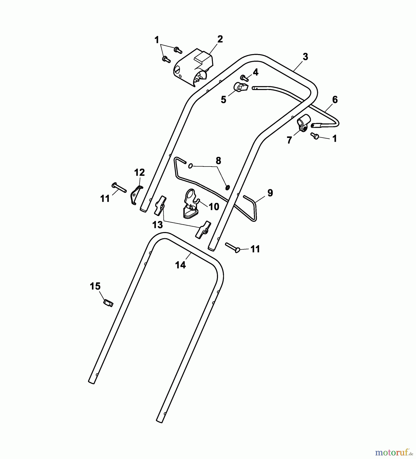  Wolf-Garten Elektromäher 2.34 CPK 4904005 Serie A  (2005) Holm
