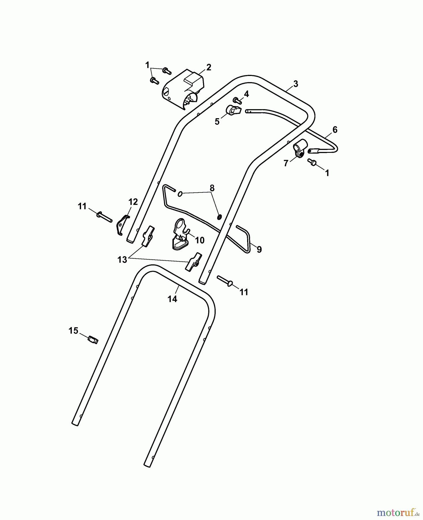 Wolf-Garten Elektromäher 2.34 CPK 4904005 Serie C  (2007) Holm