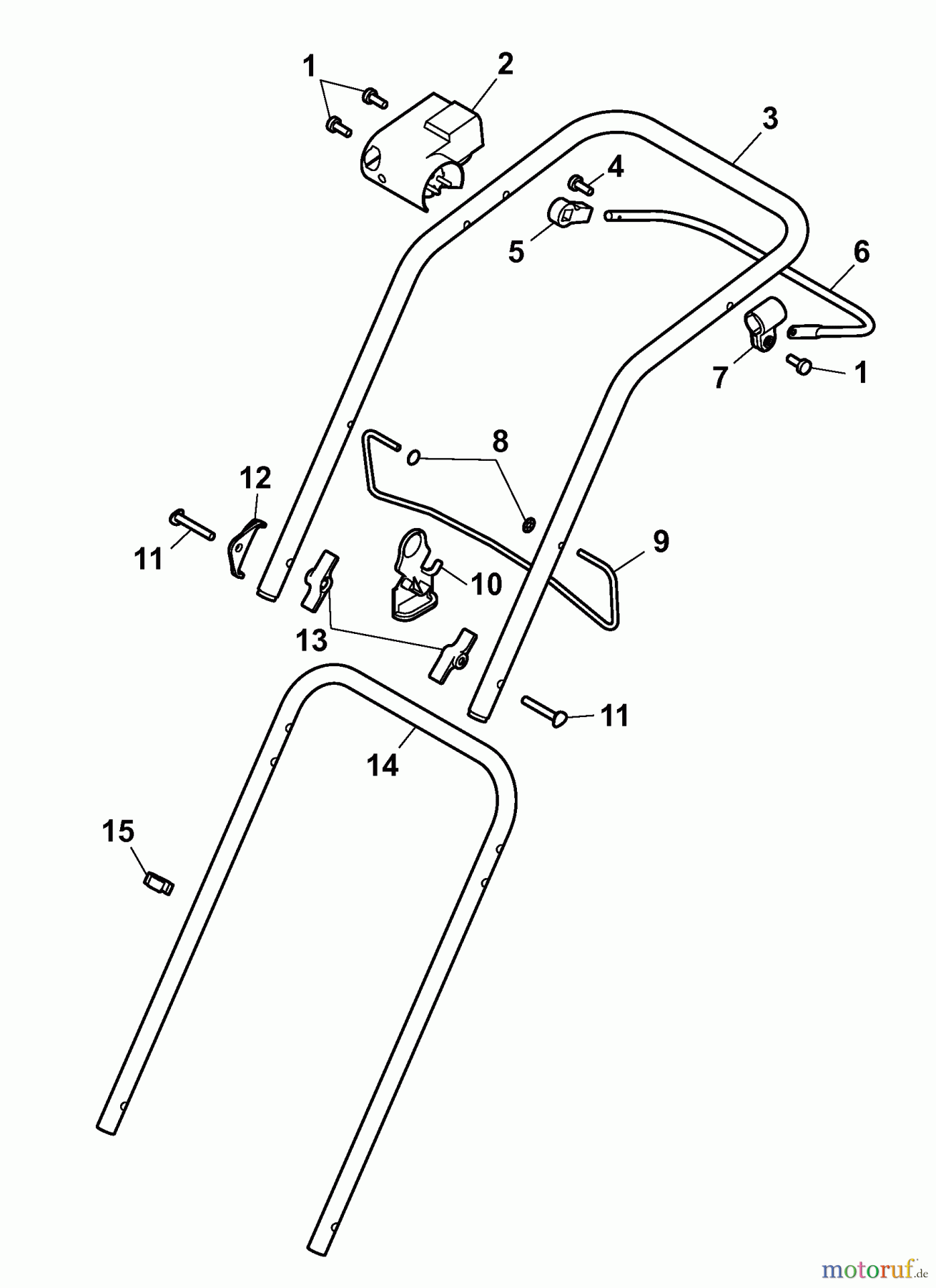 Wolf-Garten Elektromäher HBM 36 Compact 4907006 Serie B (2008) Holm