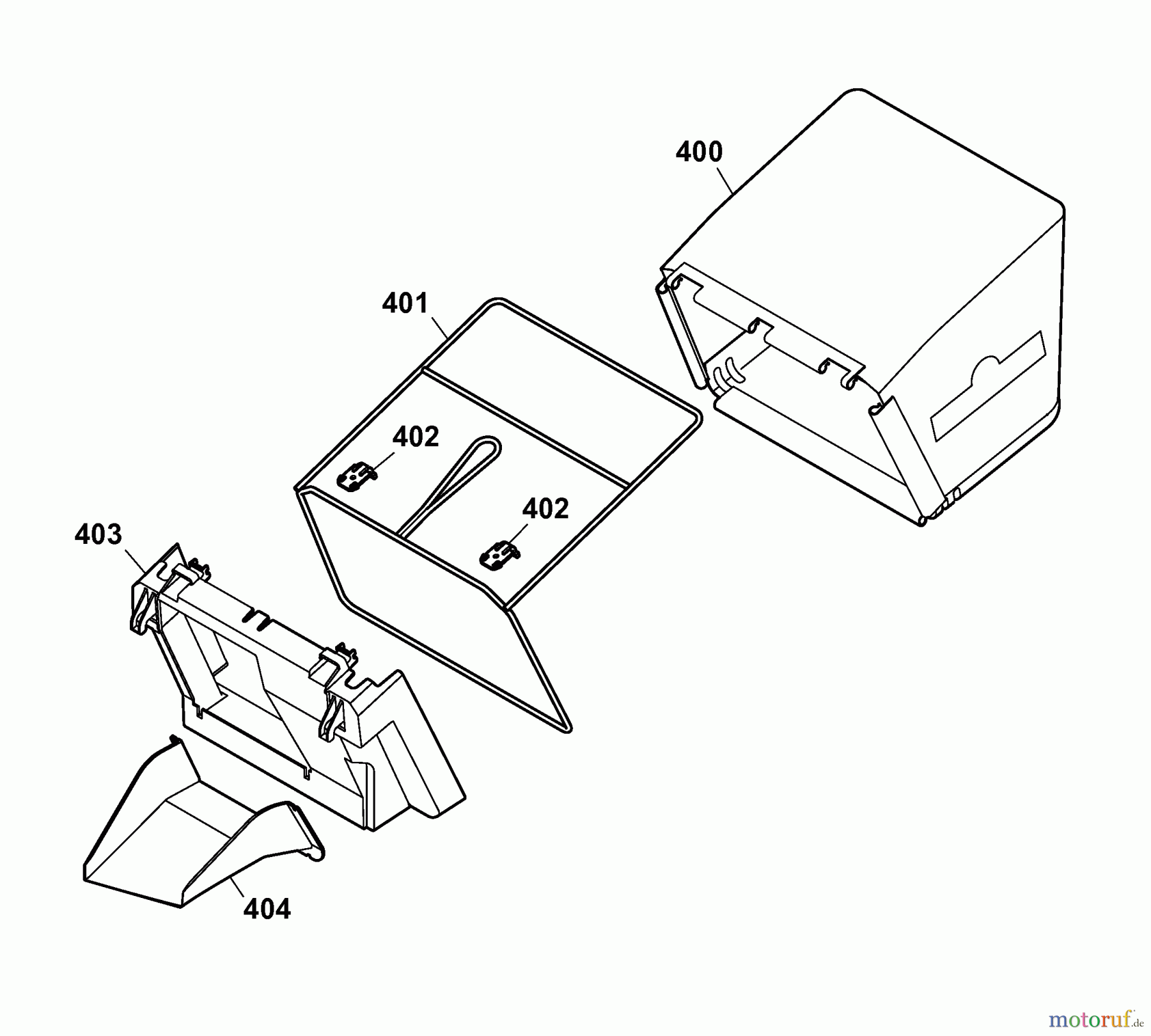 Wolf-Garten Elektromäher 2.37 XC 4917006 Serie D (2007) Grasfangsack
