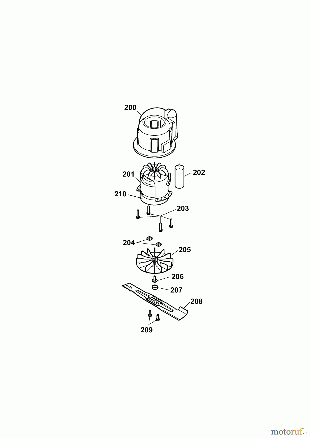 Wolf-Garten Elektromäher Power Edition 37 E 4927003 Serie E (2009) Elektromotor, Messer