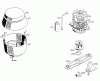Wolf-Garten HB 42 E 4940685 Serie A (2000) Ersatzteile Abdeckhaube Motor, Messer, Motor