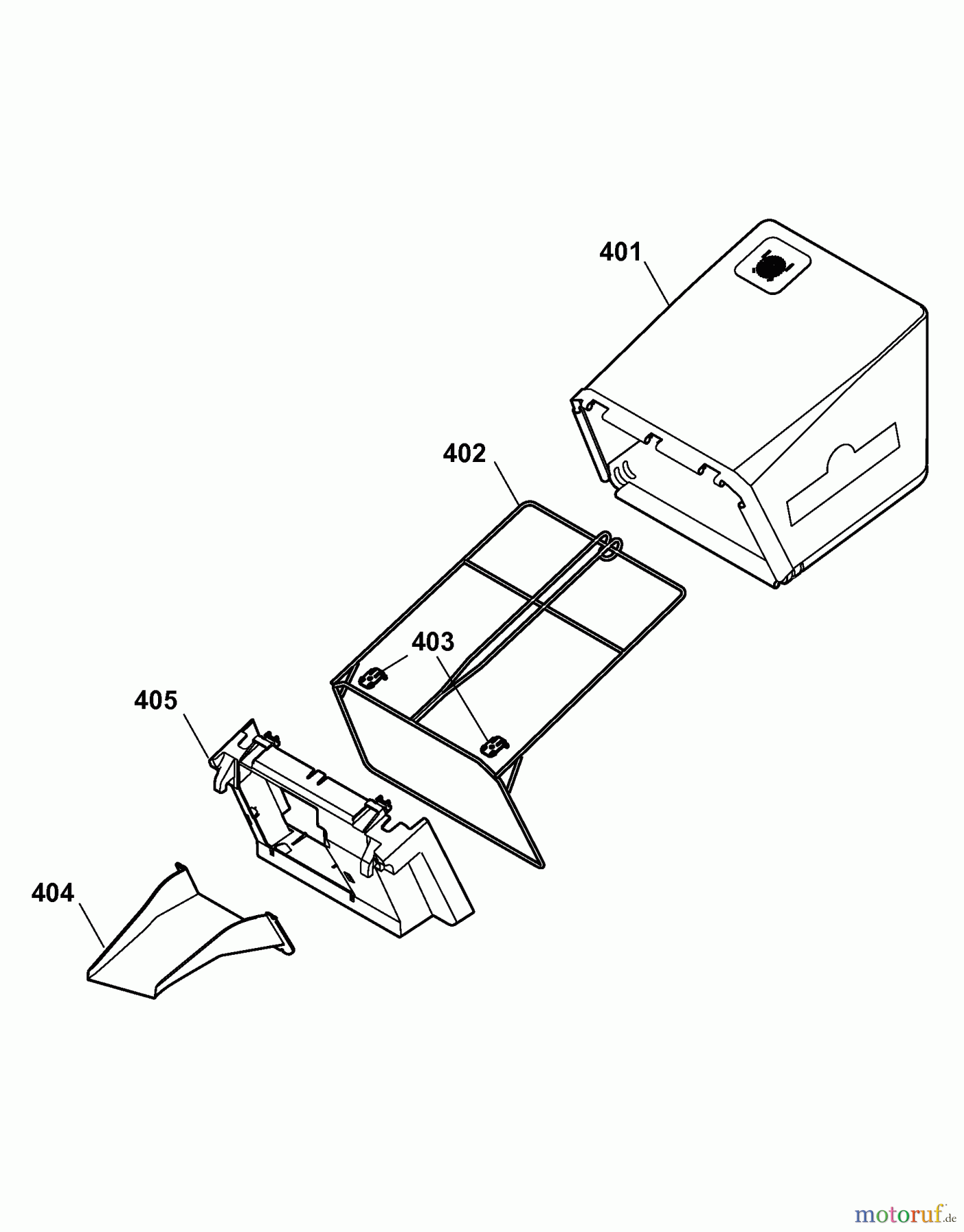  Wolf-Garten Elektromäher 1.40 XC 4968088 Serie B  (2009) Grasfangsack