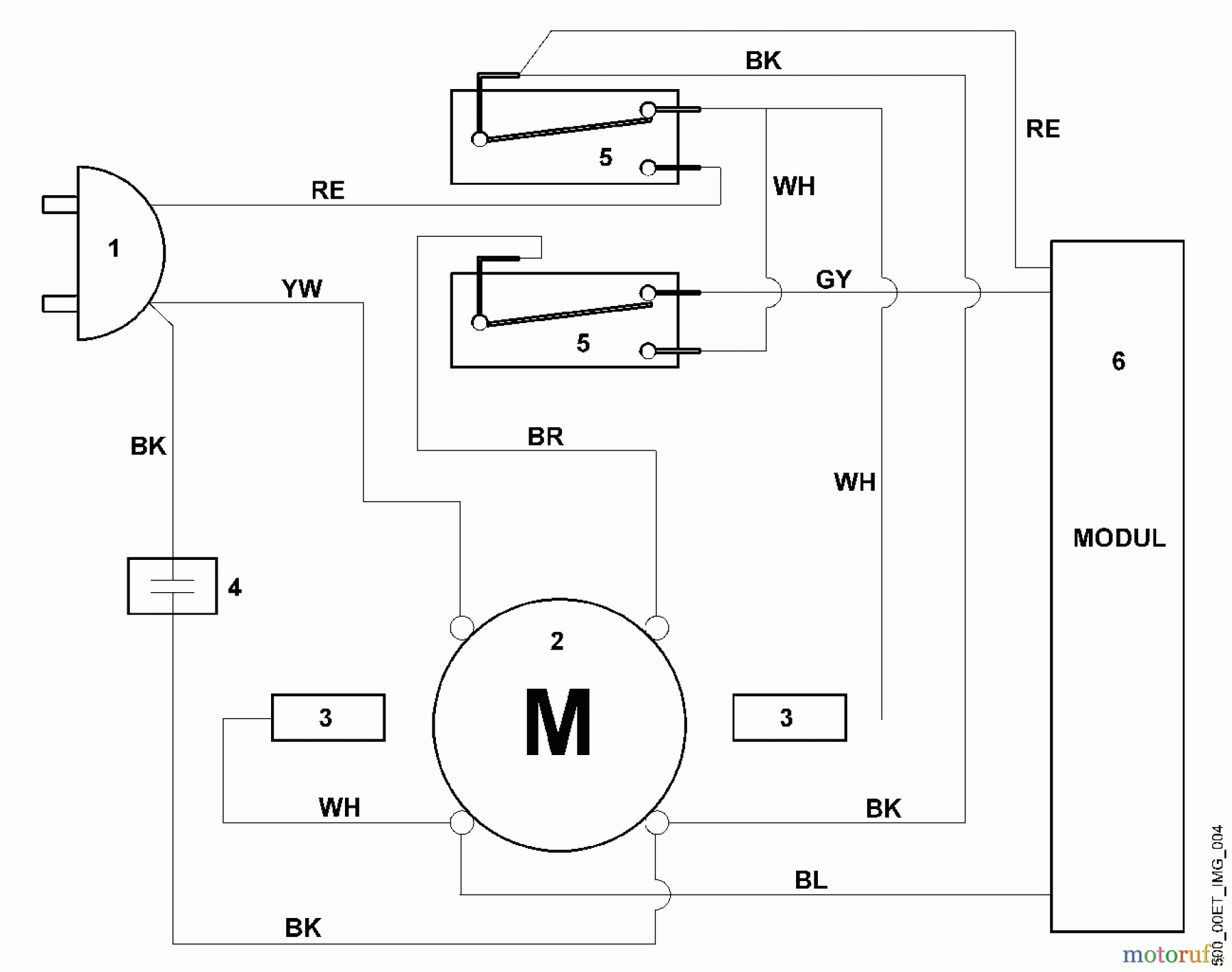  Viking Handgeführte Elektrogeräte Heckenscheren Elektro HE 400, HE 450 D - Schaltplan