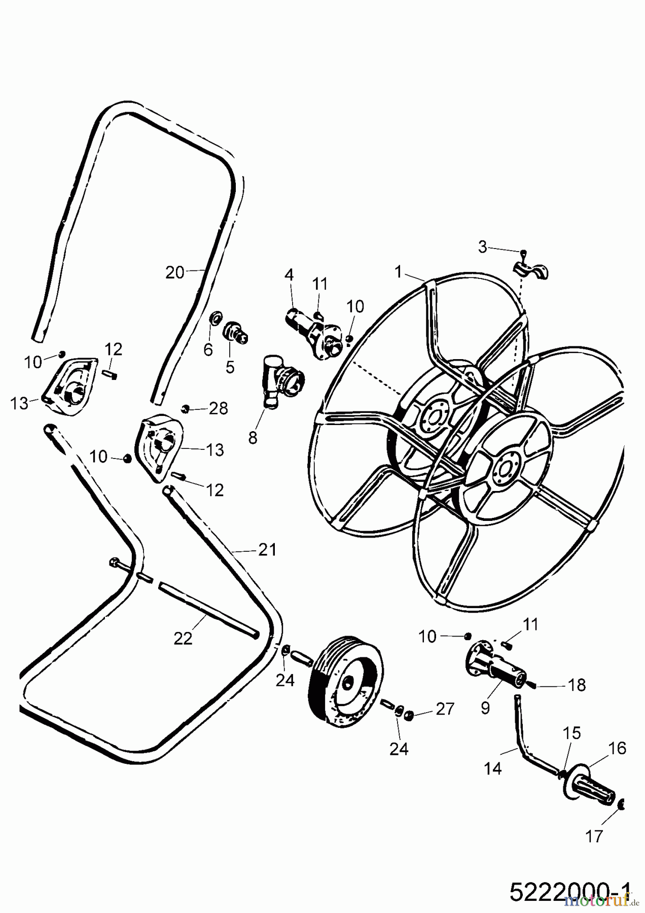 Wolf-Garten Schlauchwagen WS 50 Z 5222000 (1990) Grundgerät