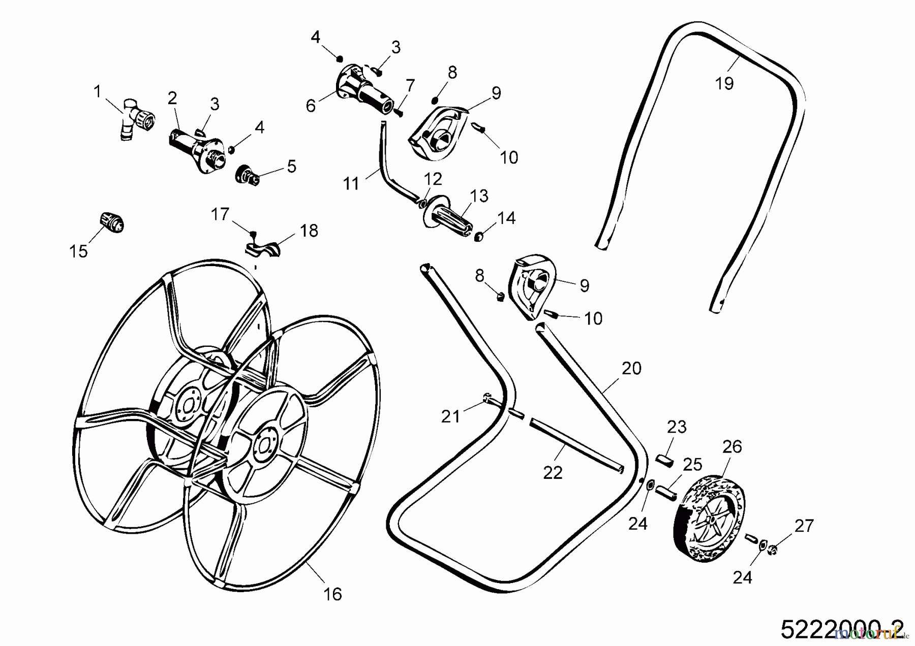  Wolf-Garten Schlauchwagen WS 50 Z 5222000  (1995) Grundgerät