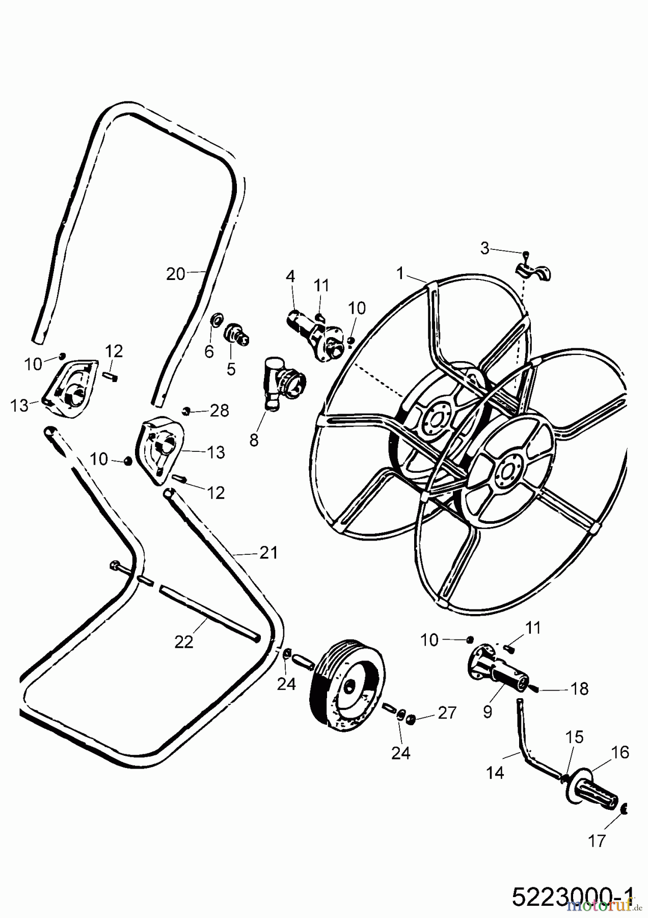 Wolf-Garten Schlauchwagen WS 80 Z 5223000 (1990) Grundgerät