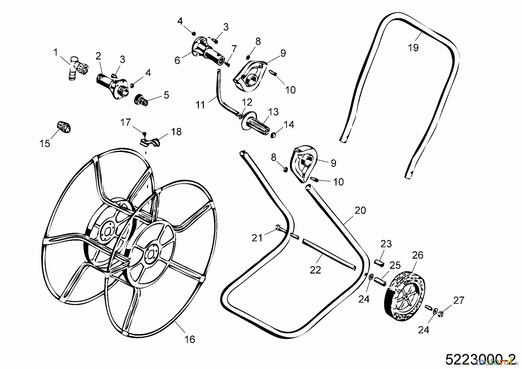 Wolf-Garten Schlauchwagen WS 80 Z 5223000 (1995) Grundgerät