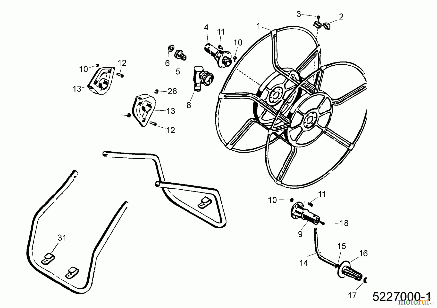  Wolf-Garten Schlauchwagen WV 50 Z 5227000  (1995) Grundgerät