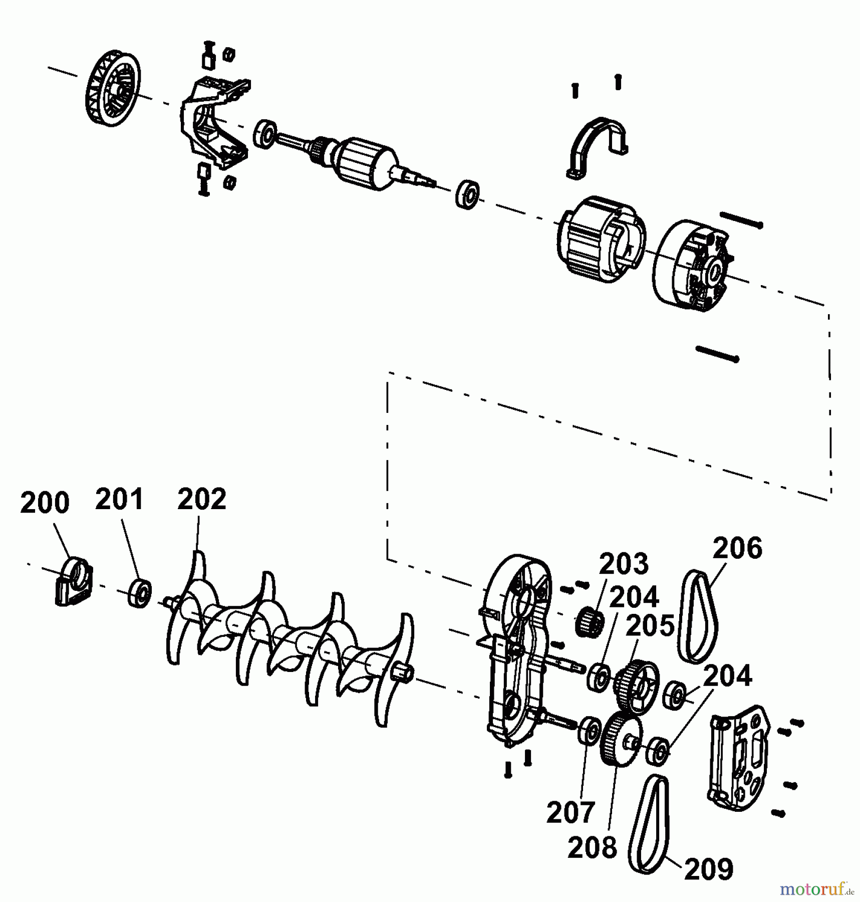 Wolf-Garten Elektrovertikutierer Campus 300 V 6020007 Serie A (2008) Messer, Messeraufnahme, Motor