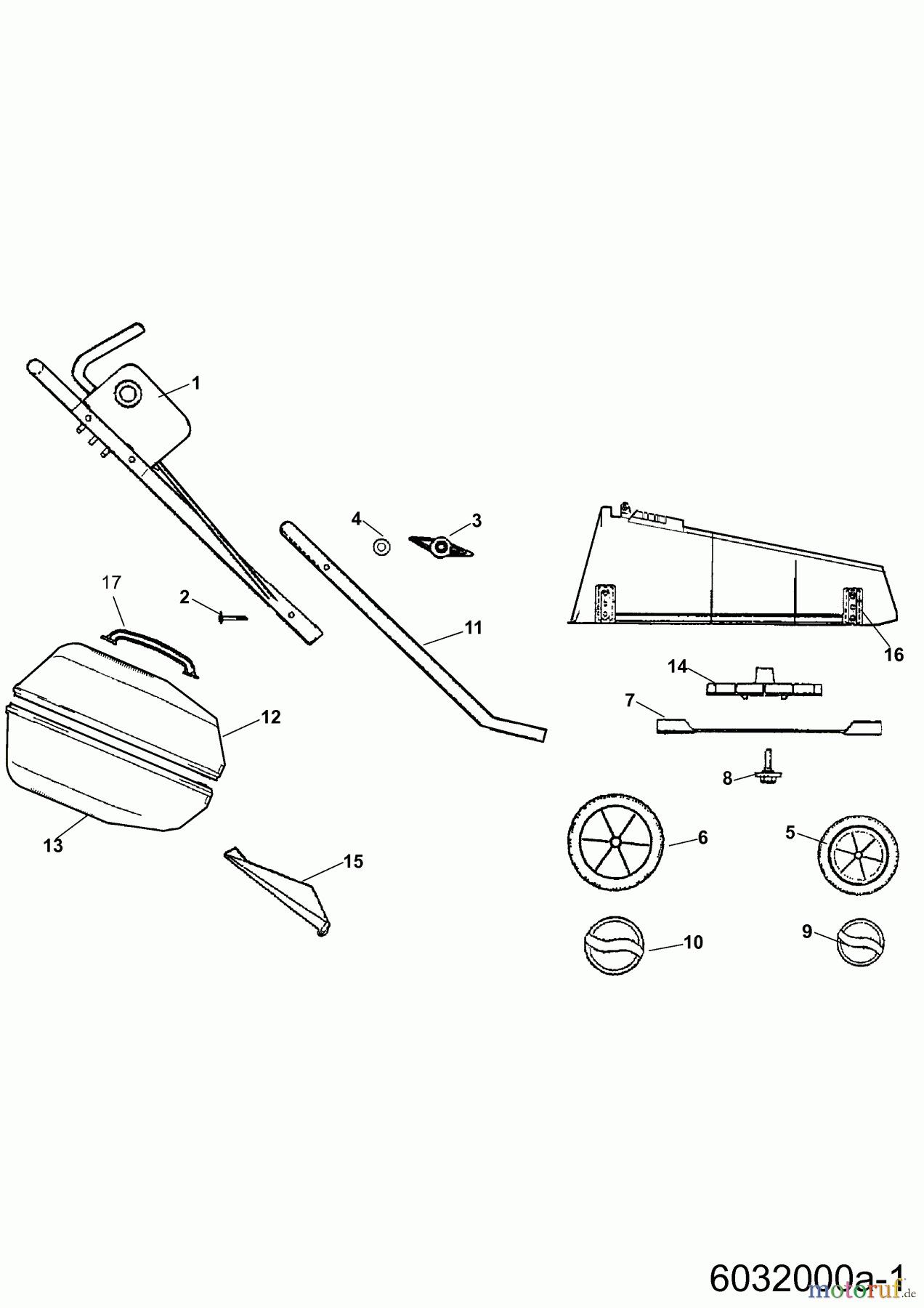  Wolf-Garten Elektromäher Campus 32 E 6032000 Serie A  (2007) Grundgerät