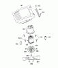 Wolf-Garten 6.38 E 4950080 Serie A (2003) Ersatzteile Abdeckhaube Motor, Messer, Motor