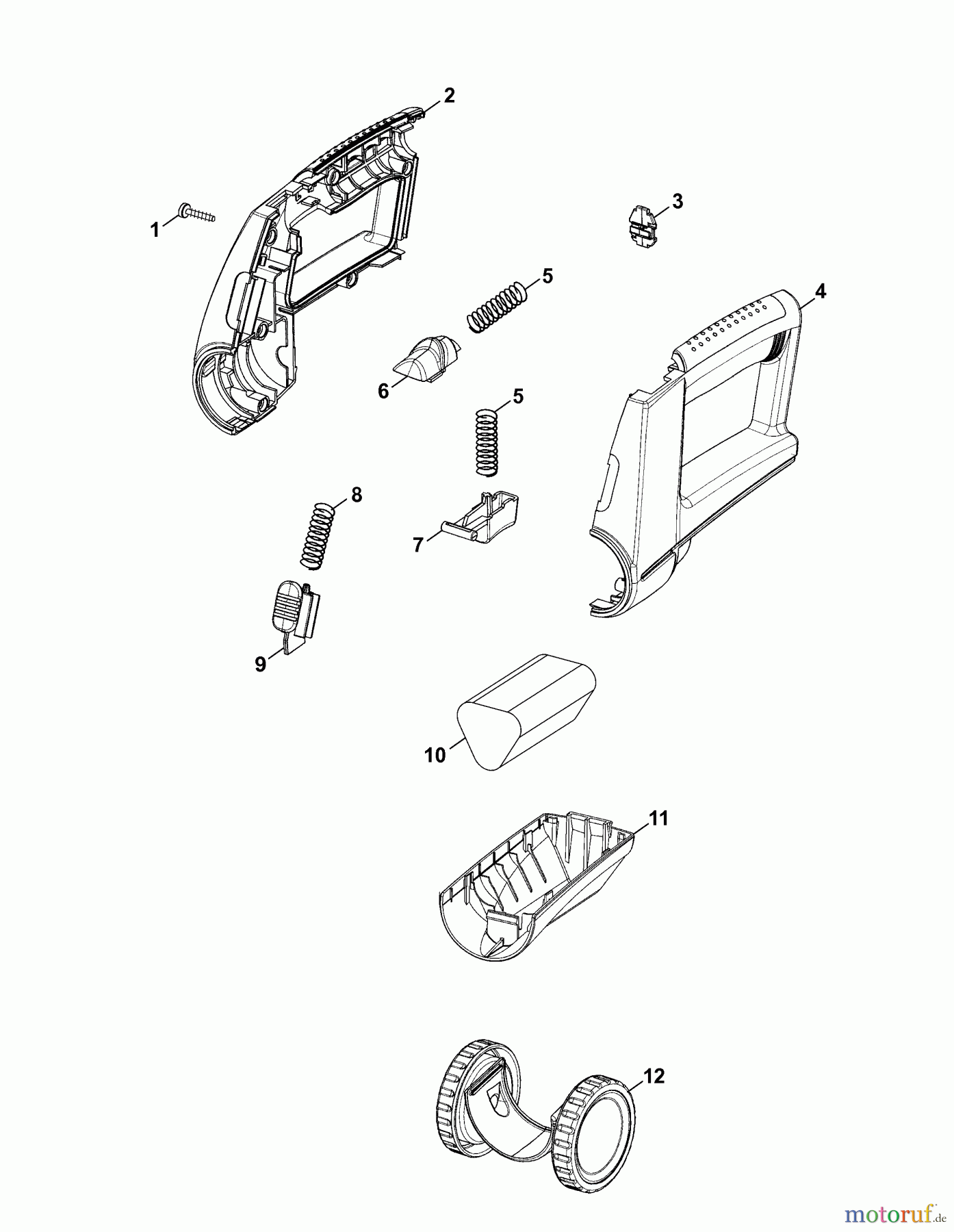 Wolf-Garten Akkuscheren Accu 80 7085680 Serie B (2007) Batterie, Räder