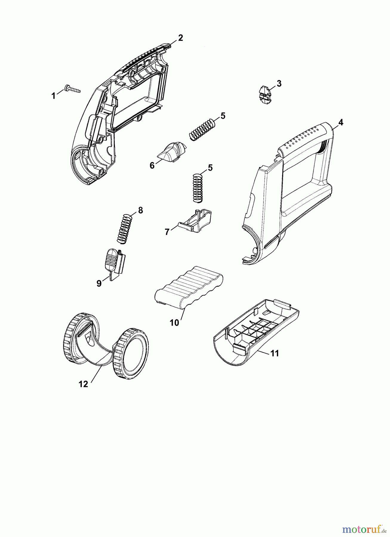  Wolf-Garten Akkuscheren Power BS 80 plus 7087886 Serie A  (2007) Batterie, Räder