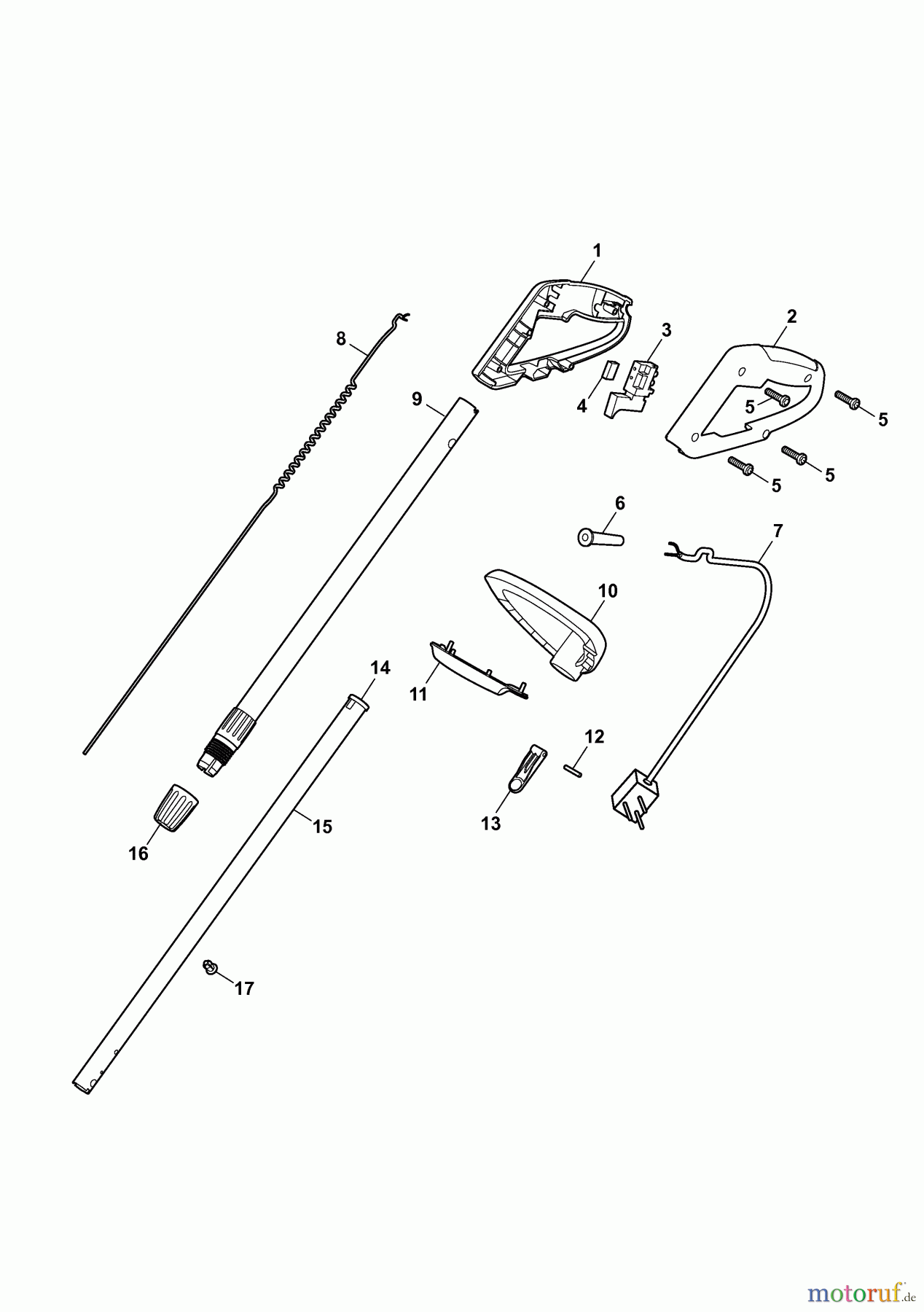 Wolf-Garten Elektrotrimmer GT 840 7130002 Serie F (2007) Holm