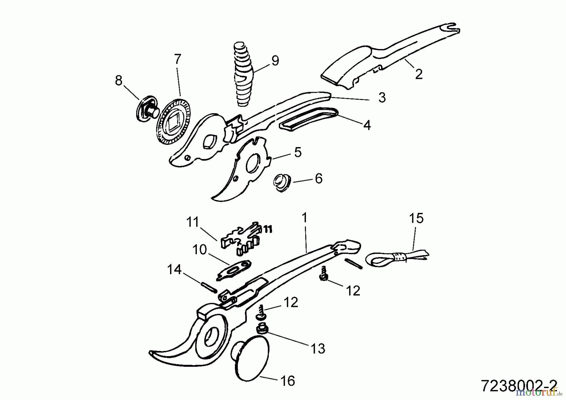 Wolf-Garten Gartenscheren RR 26 7238002 (1993) Grundgerät