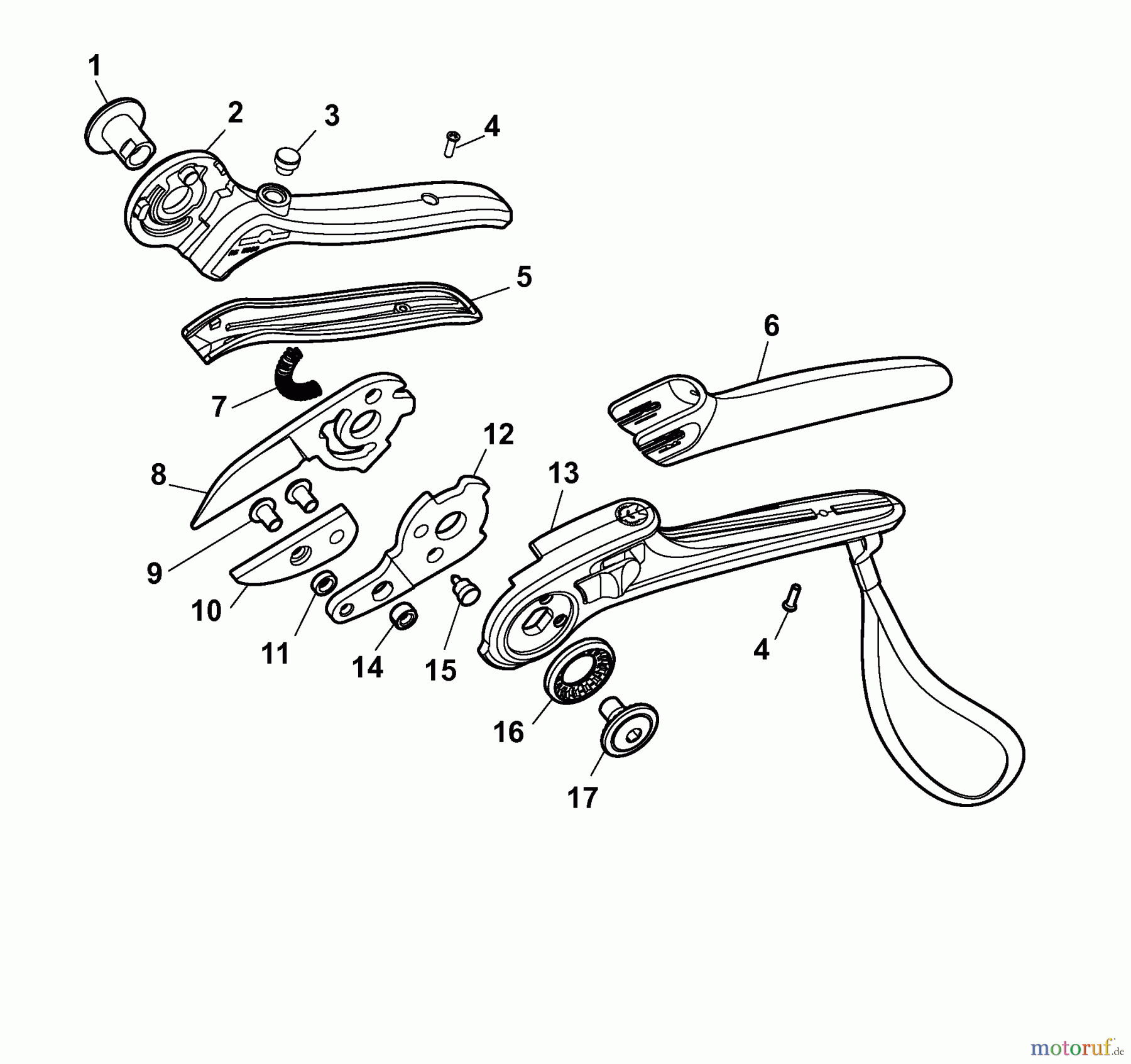  Wolf-Garten Gartenscheren (Amboss) RS 5000 7304007  (2007) Grundgerät