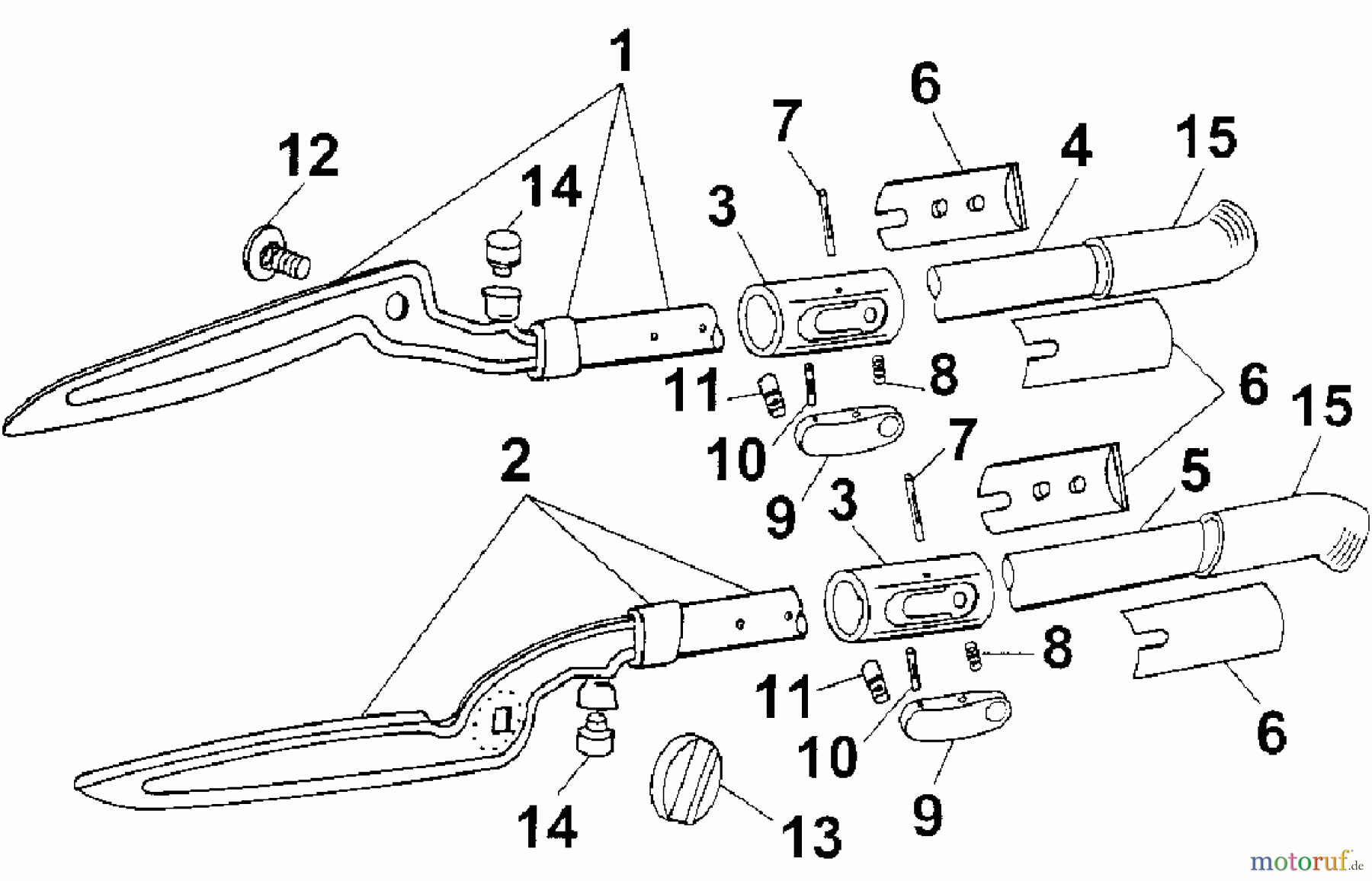  Wolf-Garten Heckenscheren HS-TA 7436000  (2008) Grundgerät