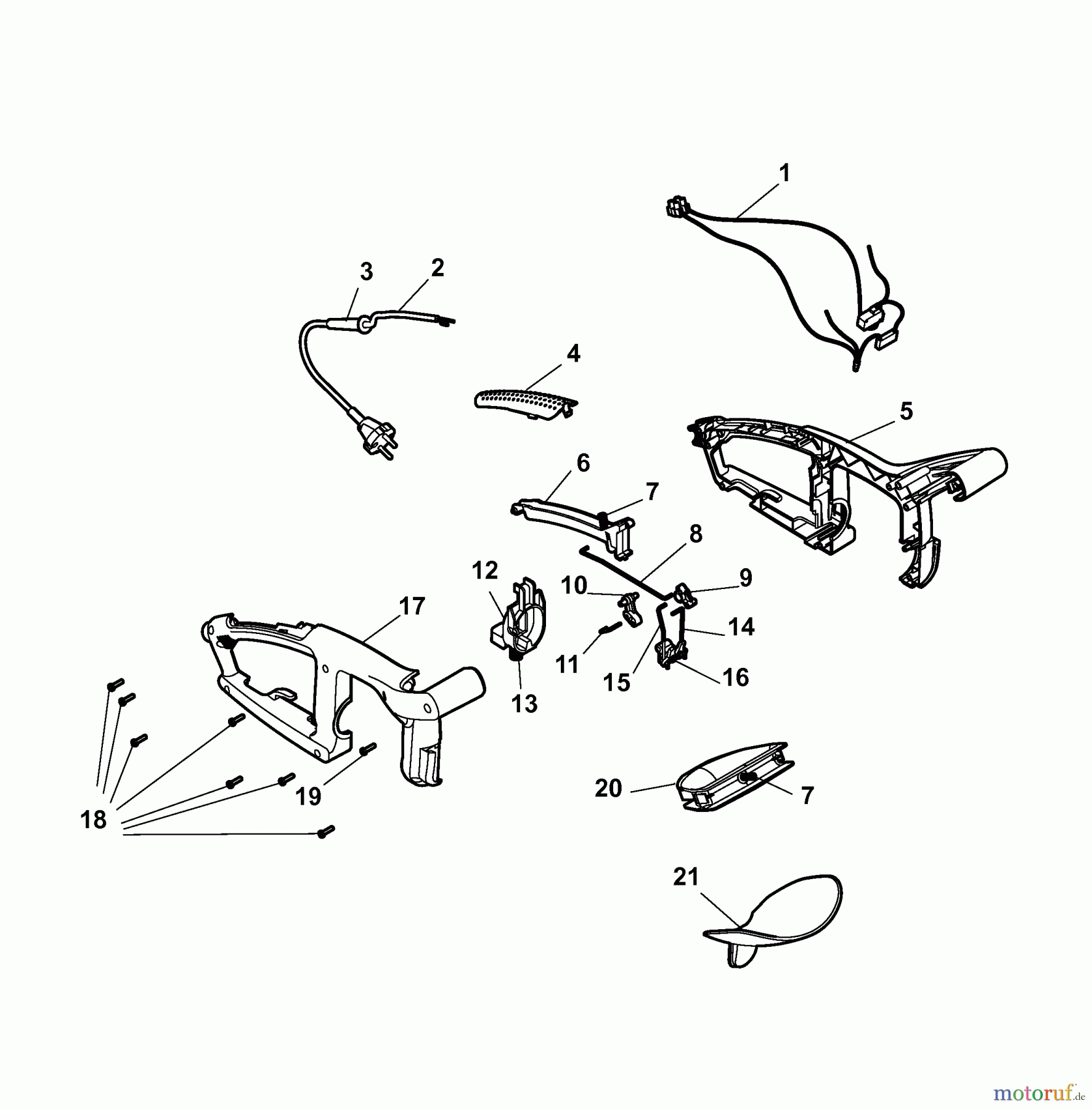 Wolf-Garten Elektroheckenscheren HSE 65 V 7450000 Serie A (2007) Holm