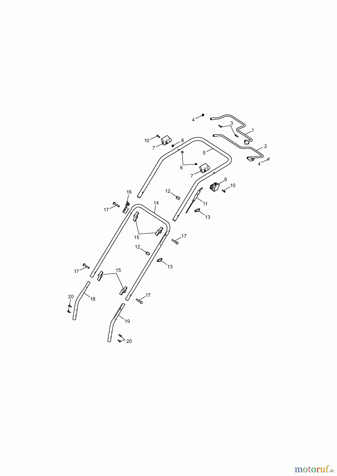  Florabest Motormäher mit Antrieb 46 BA 8101000 Serie A  (2006) Holm