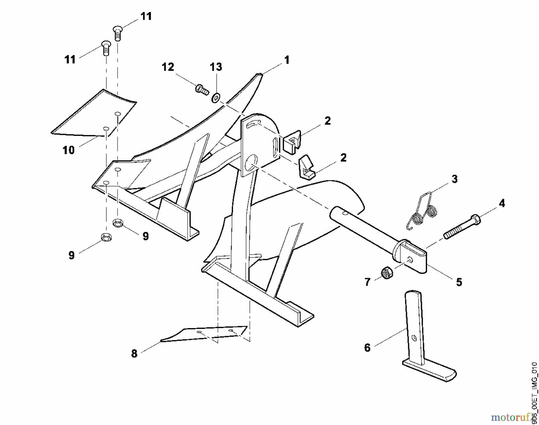 Viking Motorgartengeräte Zubehör Motorhacken AWP 600 Winkeldrehpflug A - Winkeldrehpflug