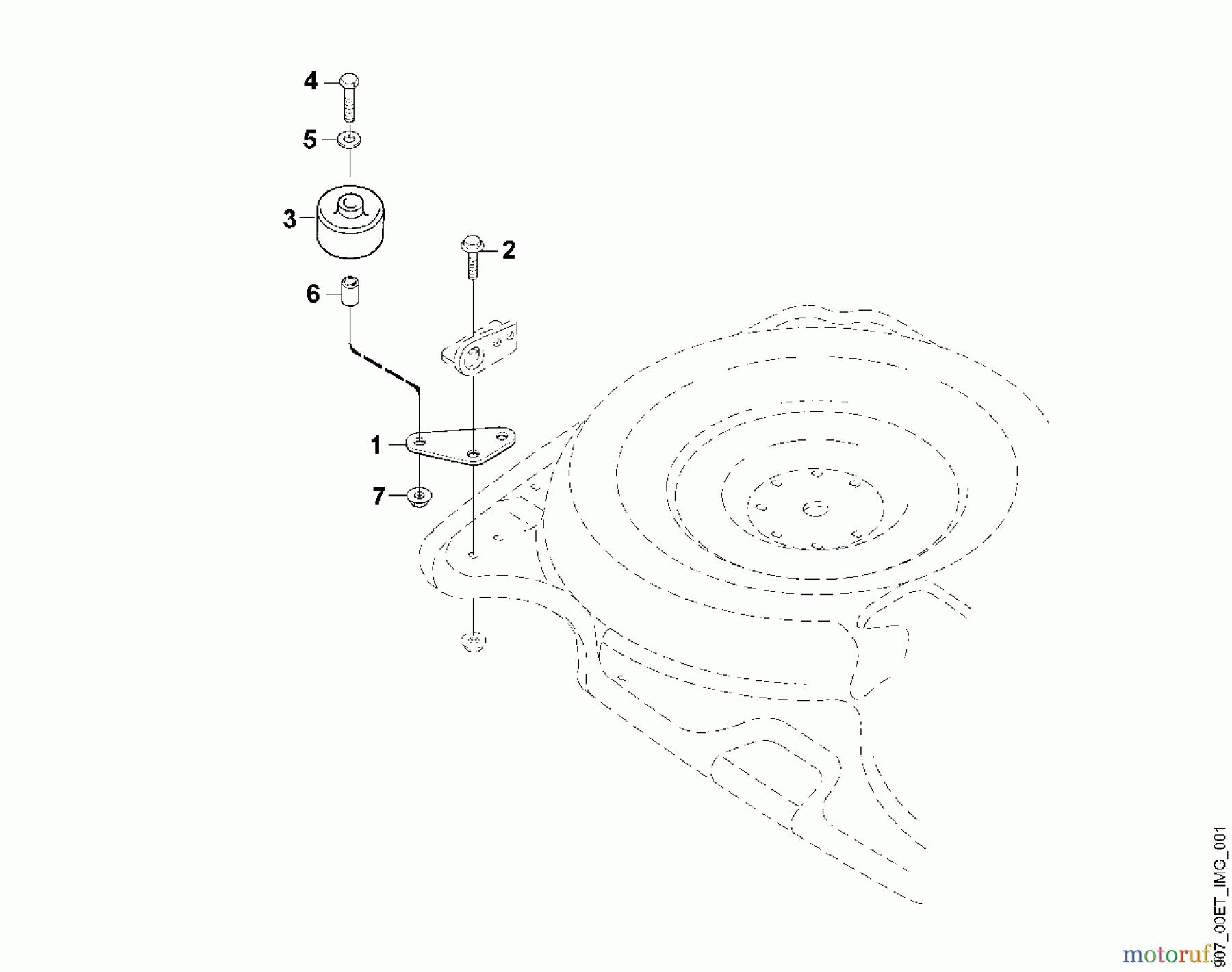  Viking Aufsitzmäher Zubehör Aufsitzmäher ASR 042  Anbaukit Tasträder 107 cm Mähwerk A - Satz Tastrad